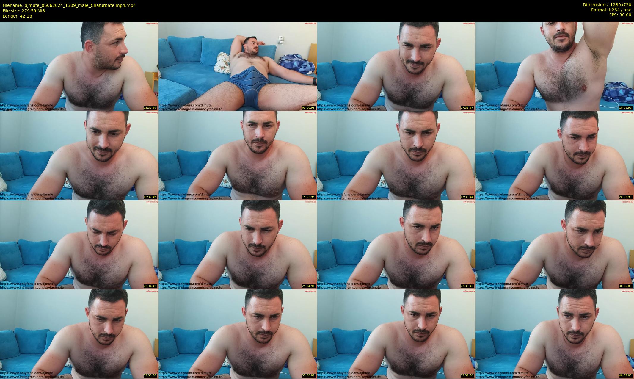 djmute — 43 minute Chaturbate male cam show recording, 720p, Jun 6, 2024