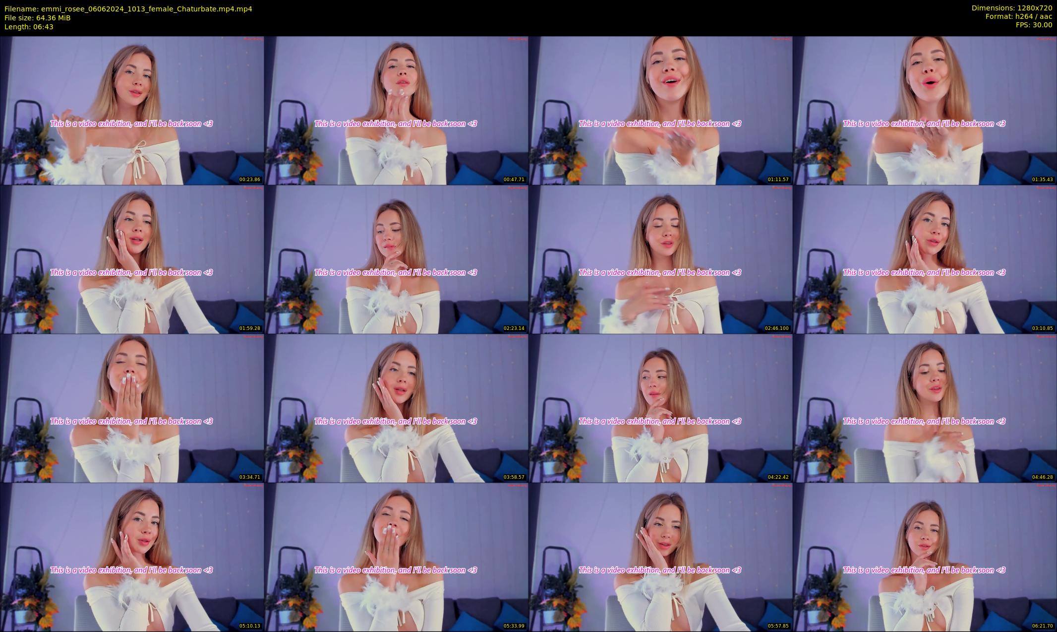 emmi_rosee — 7 minute Chaturbate female cam show recording, 720p, Jun 6, 2024