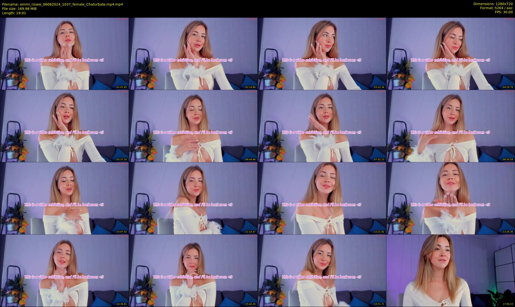 emmi_rosee — 20 minute Chaturbate female cam show recording, 720p, Jun 6, 2024