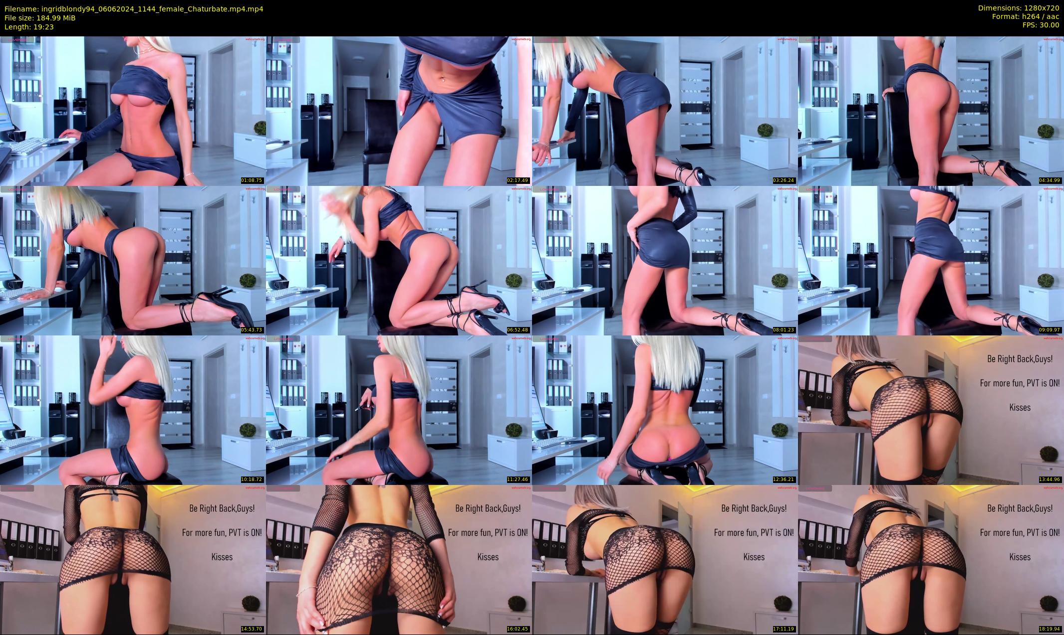 ingridblondy94 — 20 minute Chaturbate female cam show recording, 720p, Jun 6, 2024