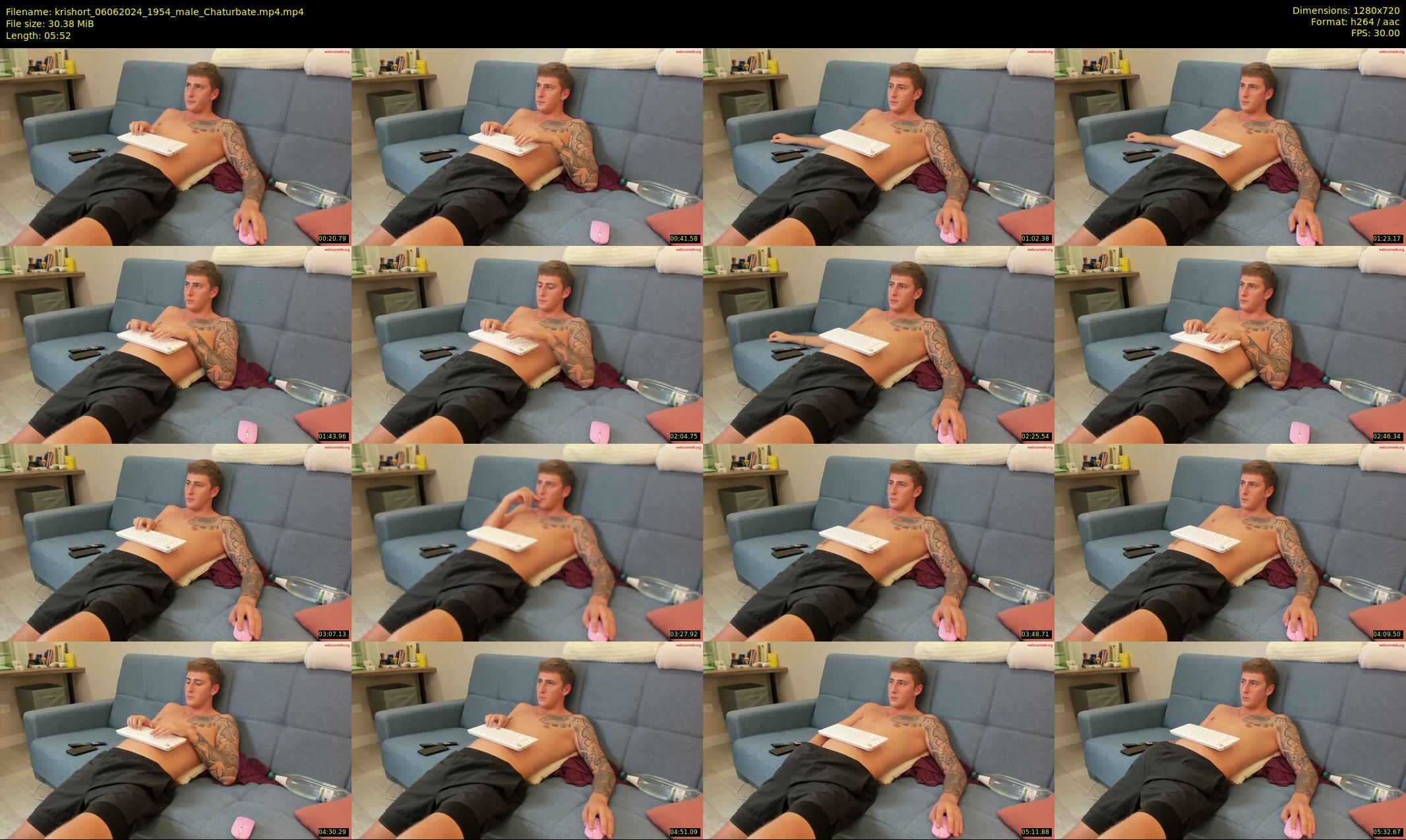 krishort — 6 minute Chaturbate male cam show recording, 720p, Jun 6, 2024