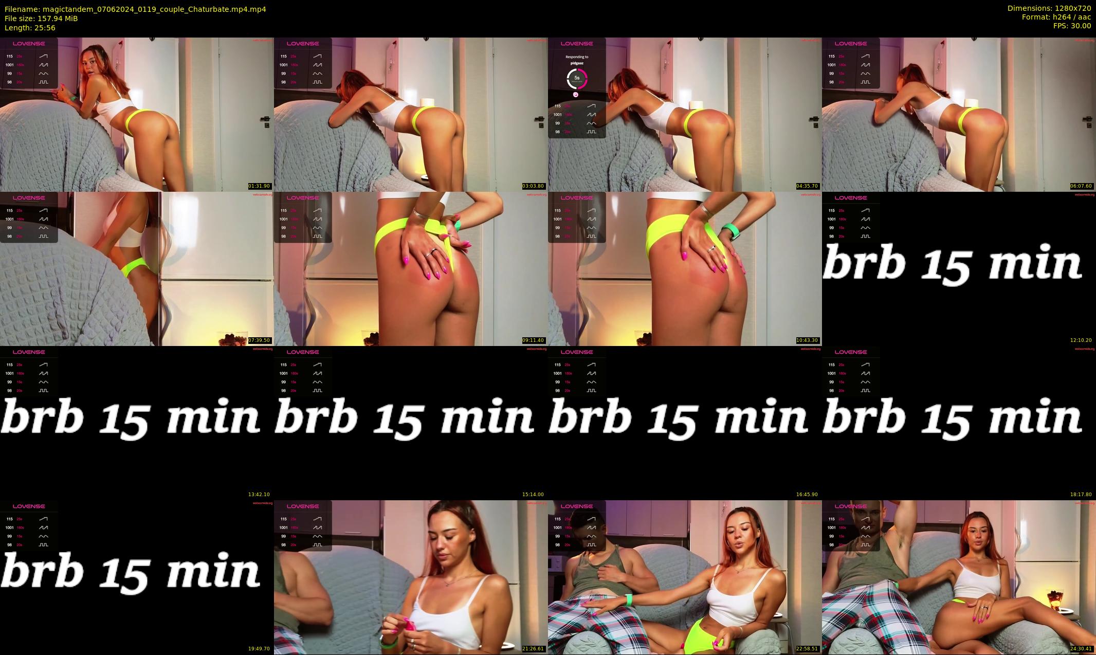 magictandem — 26 minute Chaturbate couple cam show recording, 720p, Jun 7, 2024