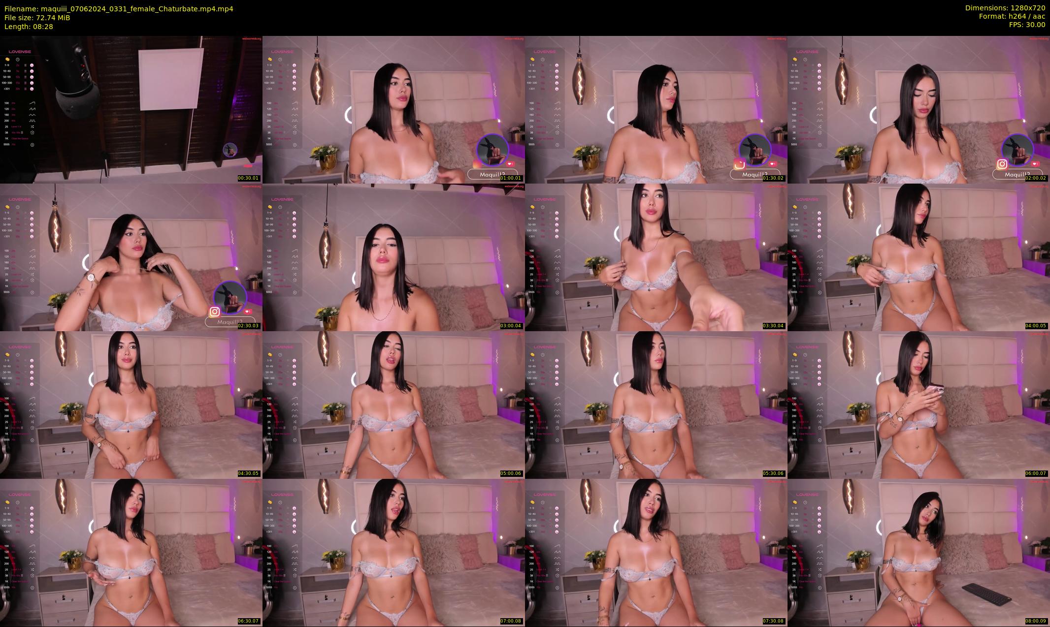 maquiii — 9 minute Chaturbate female cam show recording, 720p, Jun 7, 2024