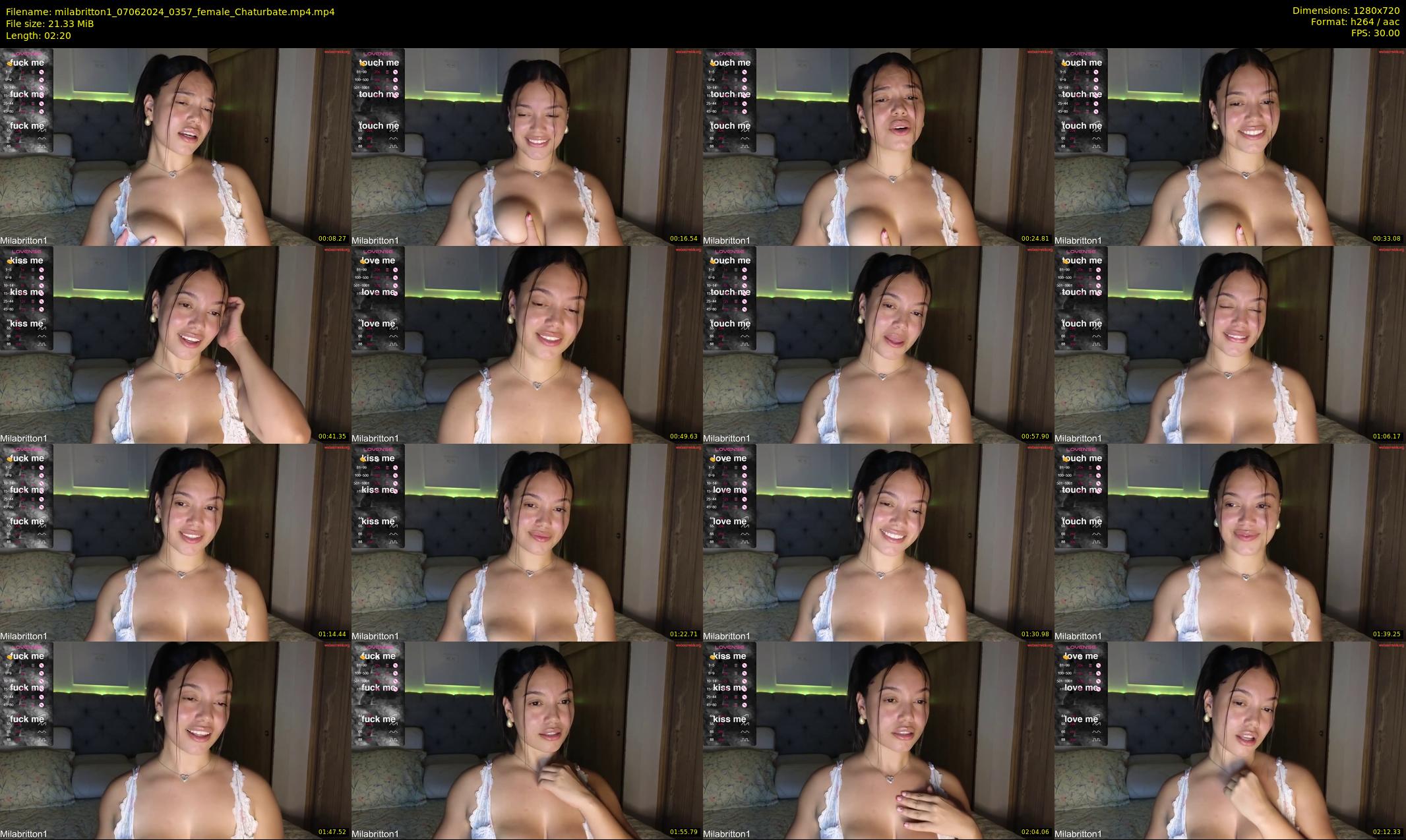 milabritton1 — 3 minute Chaturbate female cam show recording, 720p, Jun 7, 2024
