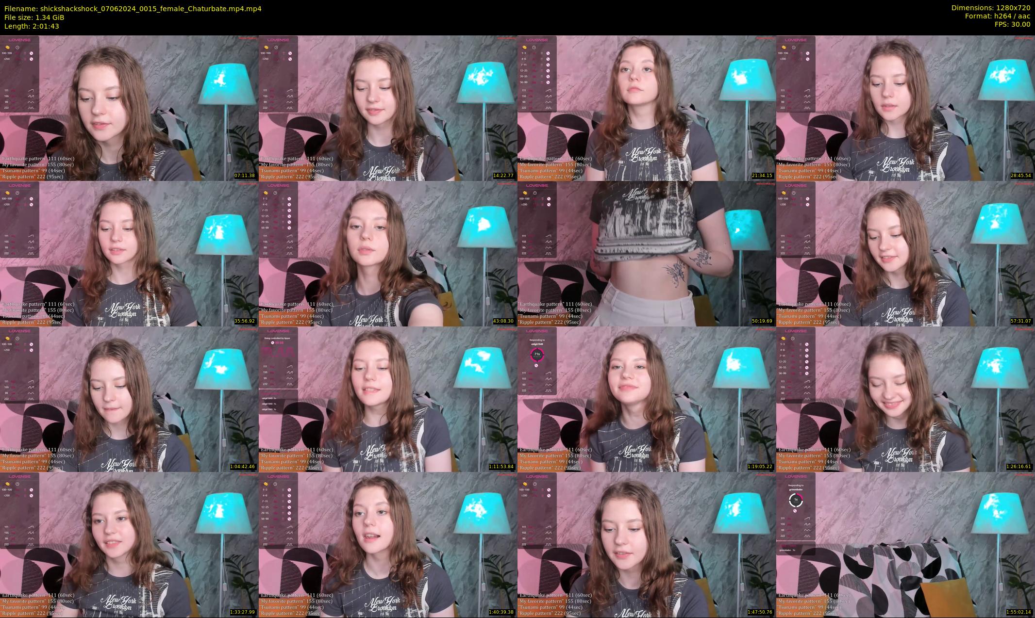 shickshackshock — 122 minute Chaturbate female cam show recording, 720p, Jun 7, 2024