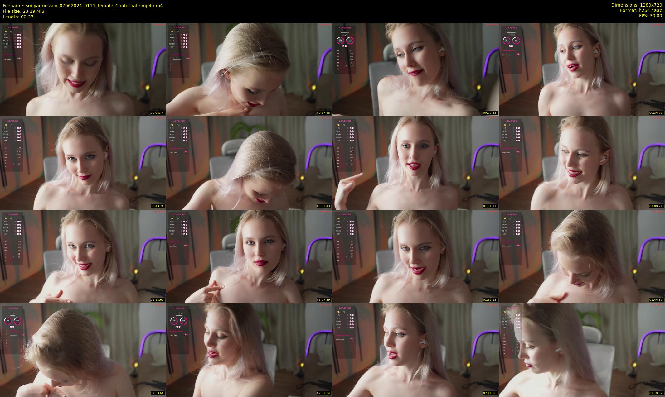 sonyaericsson — 3 minute Chaturbate female cam show recording, 720p, Jun 7, 2024