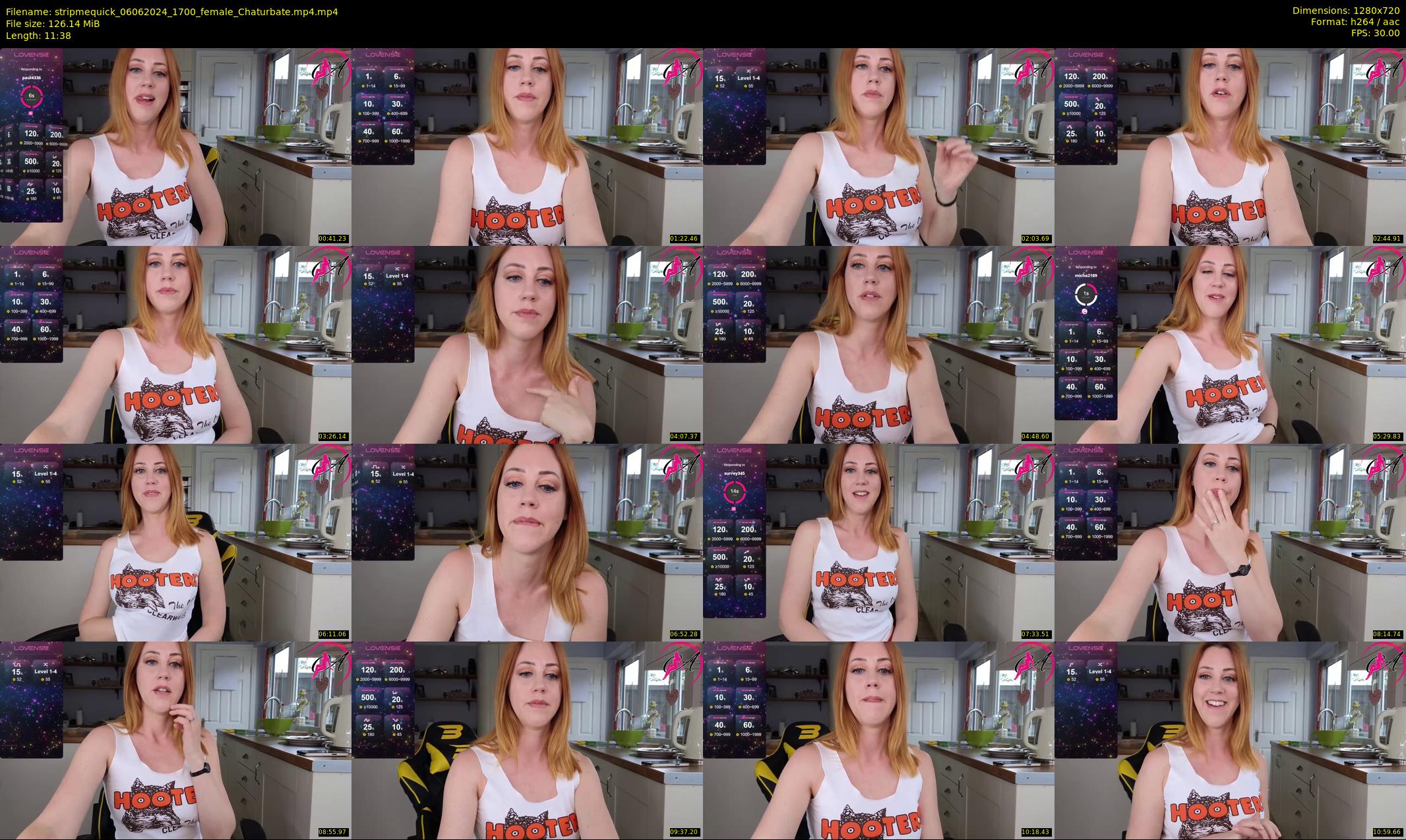 stripmequick — 12 minute Chaturbate female cam show recording, 720p, Jun 6, 2024