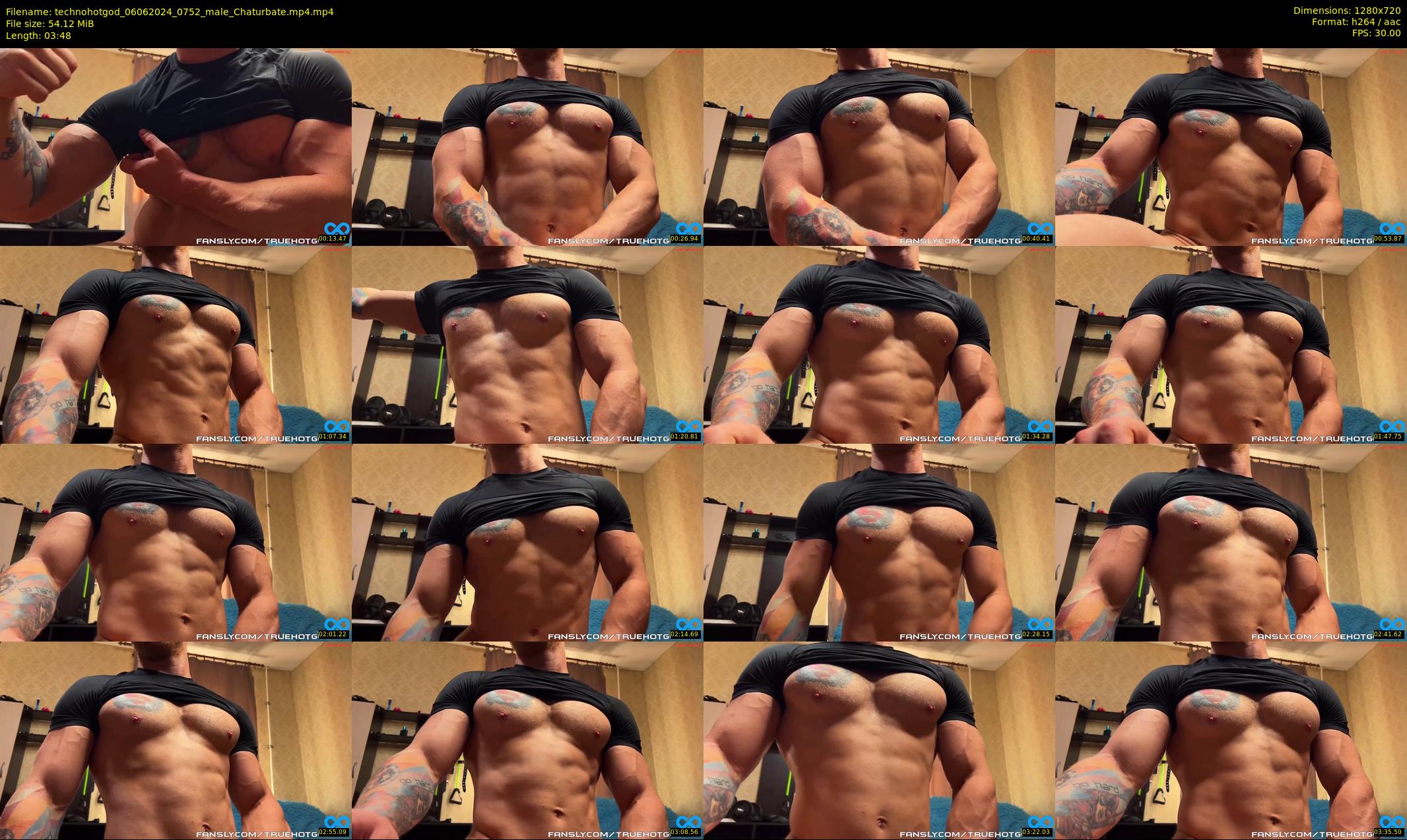 technohotgod — 4 minute Chaturbate male cam show recording, 720p, Jun 6, 2024