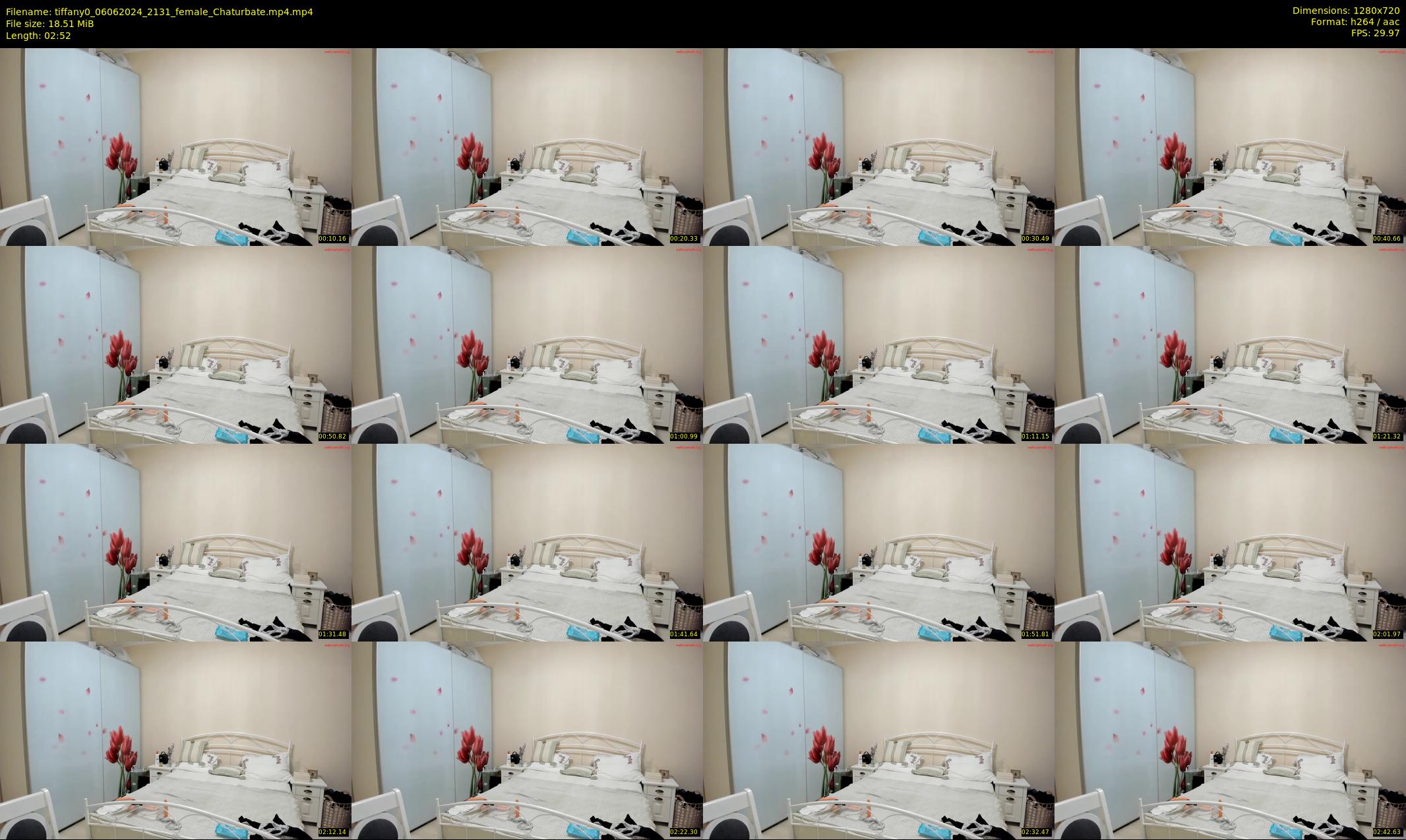 tiffany0 — 3 minute Chaturbate female cam show recording, 720p, Jun 6, 2024
