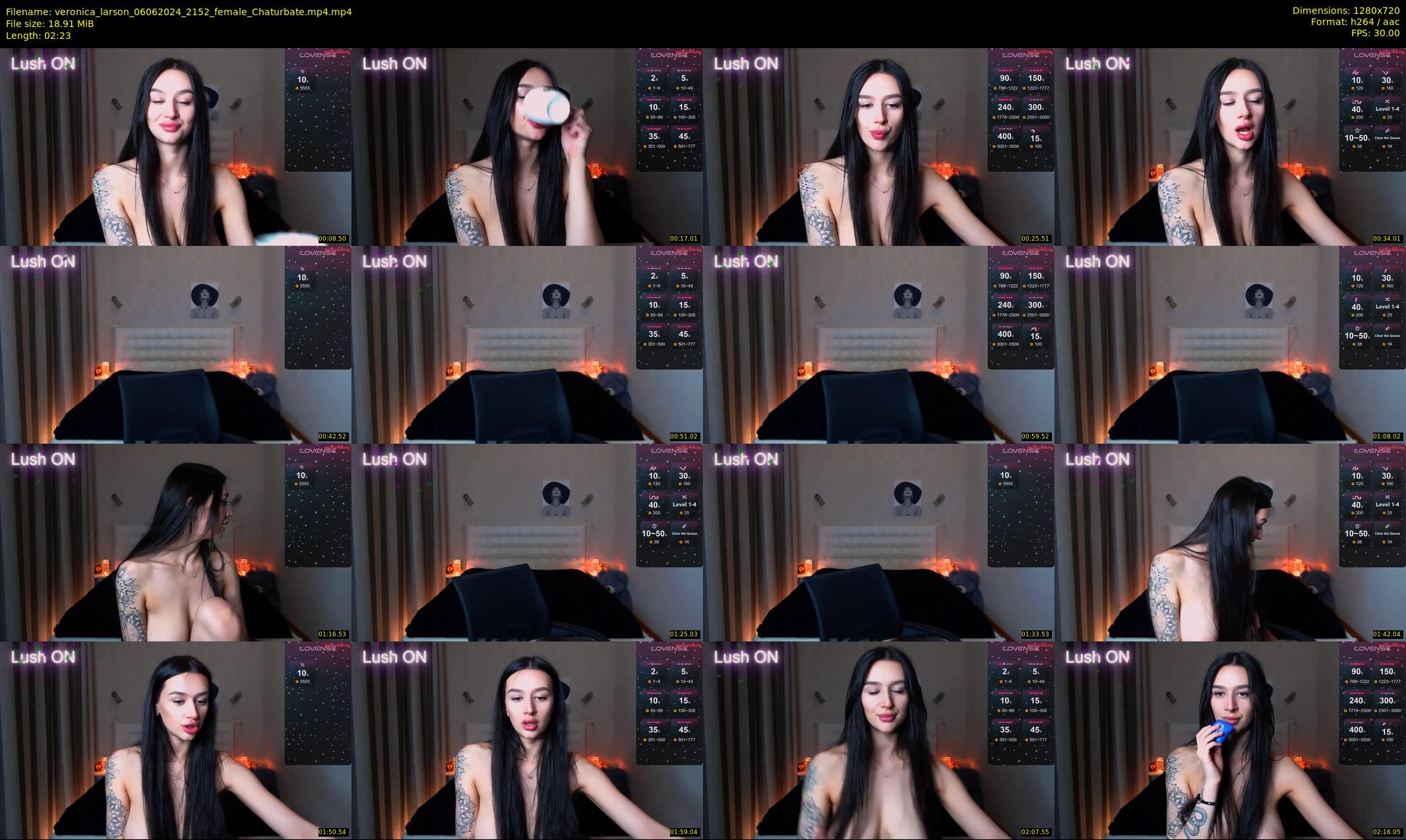 veronica_larson — 3 minute Chaturbate female cam show recording, 720p, Jun 6, 2024