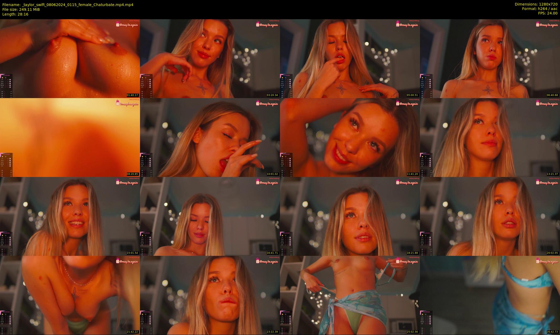 _taylor_swift — 29 minute Chaturbate female cam show recording, 720p, Jun 8, 2024