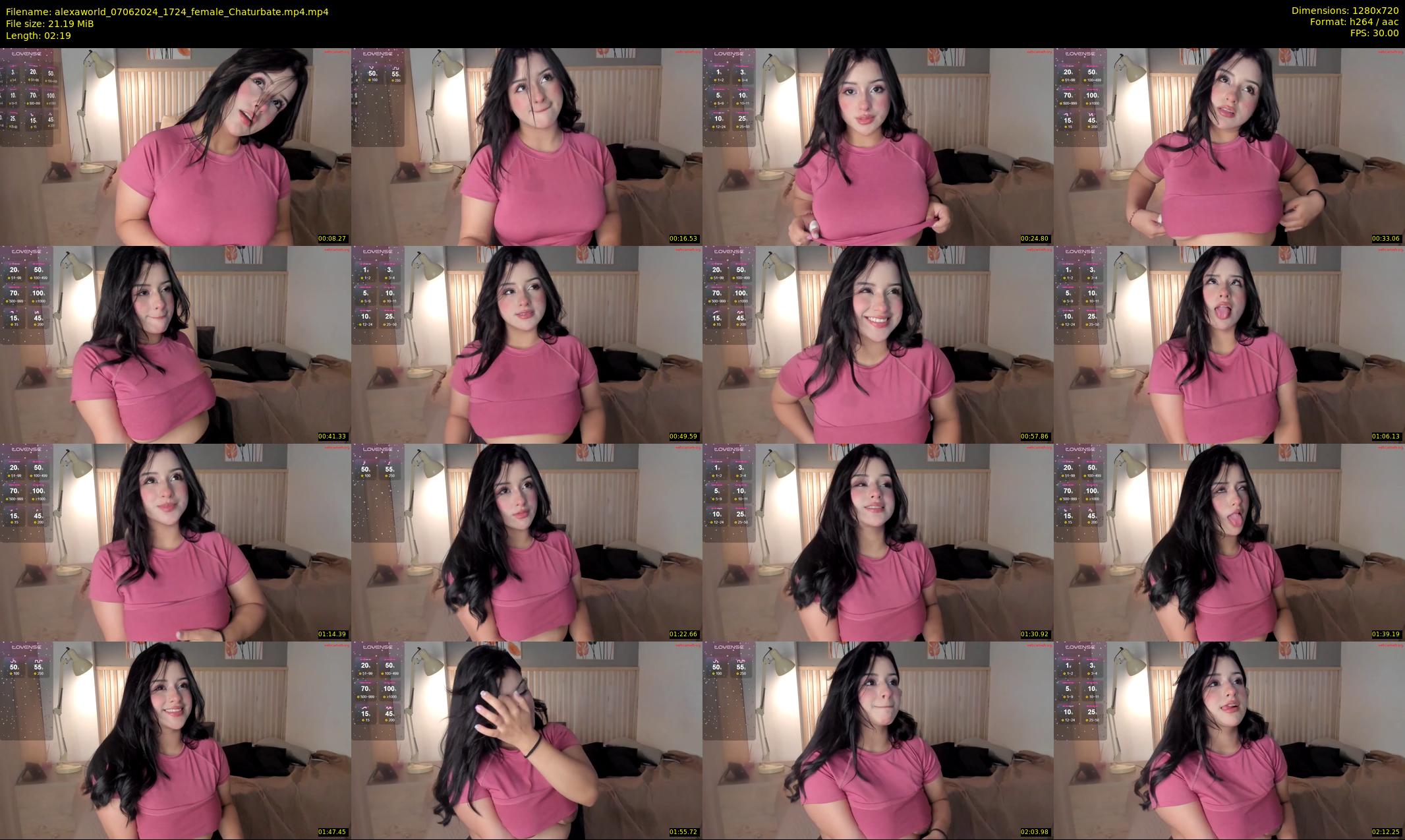 alexaworld — 3 minute Chaturbate female cam show recording, 720p, Jun 7, 2024