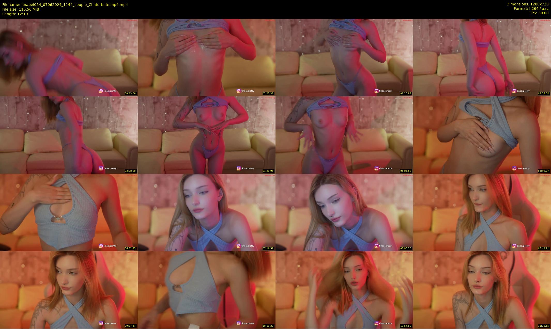 anabel054 — 13 minute Chaturbate female cam show recording, 720p, Jun 7, 2024
