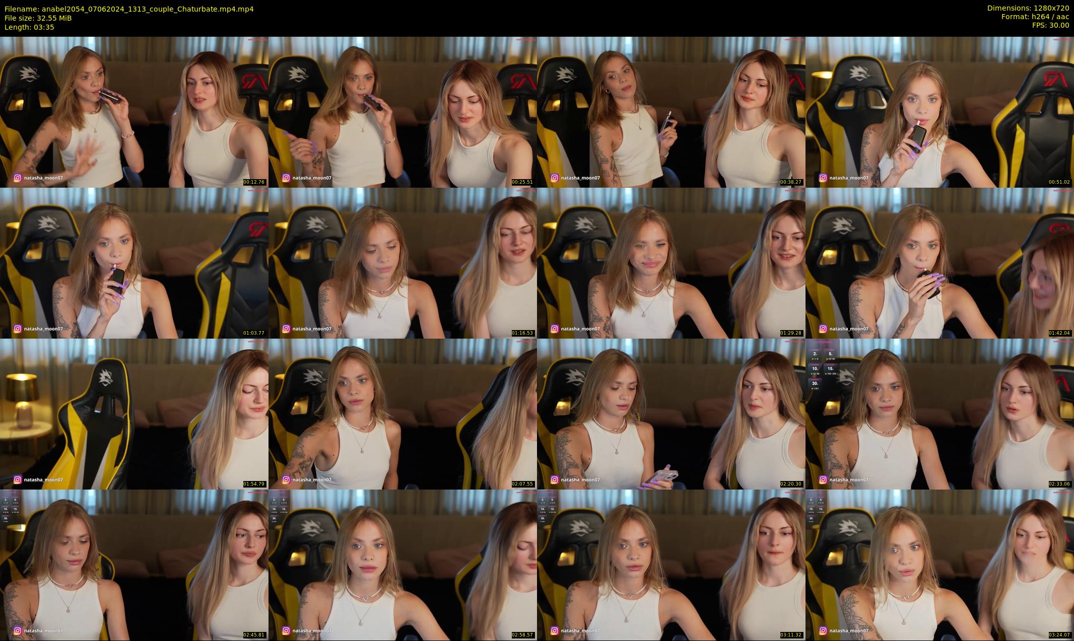 anabel2054 — 4 minute Chaturbate female cam show recording, 720p, Jun 7, 2024