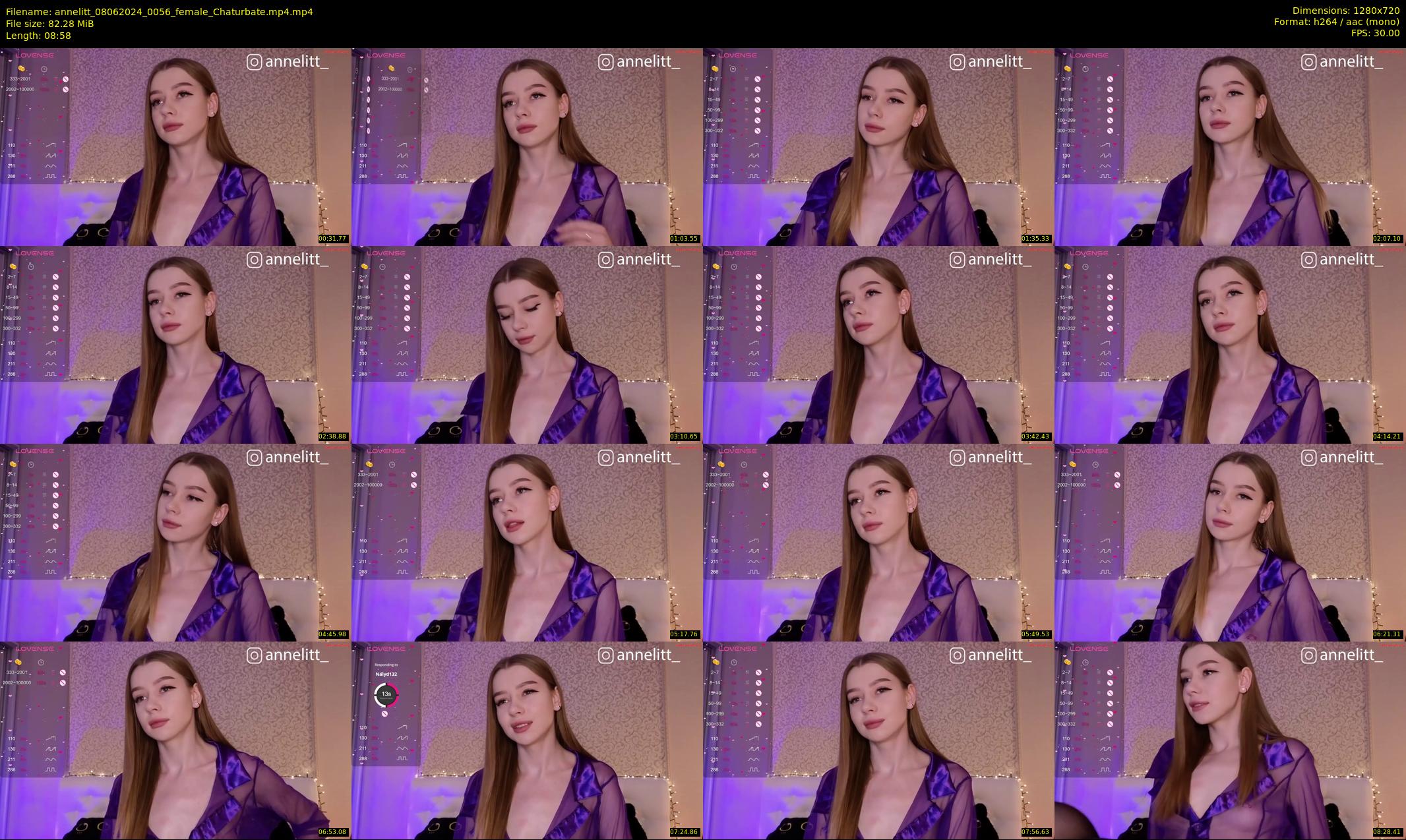 annelitt — 9 minute Chaturbate female cam show recording, 720p, Jun 8, 2024