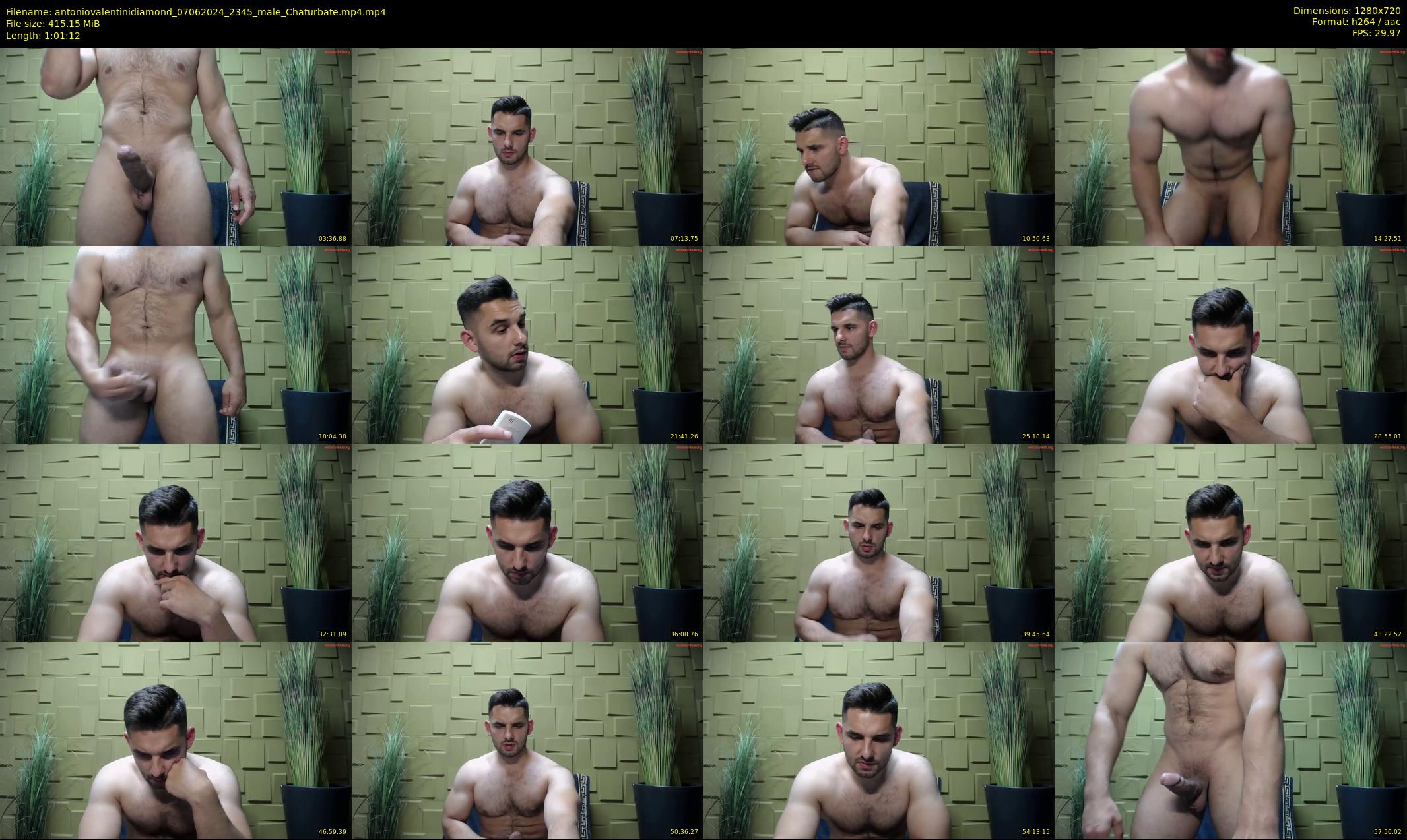 antoniovalentinidiamond — 62 minute Chaturbate male cam show recording, 720p, Jun 7, 2024