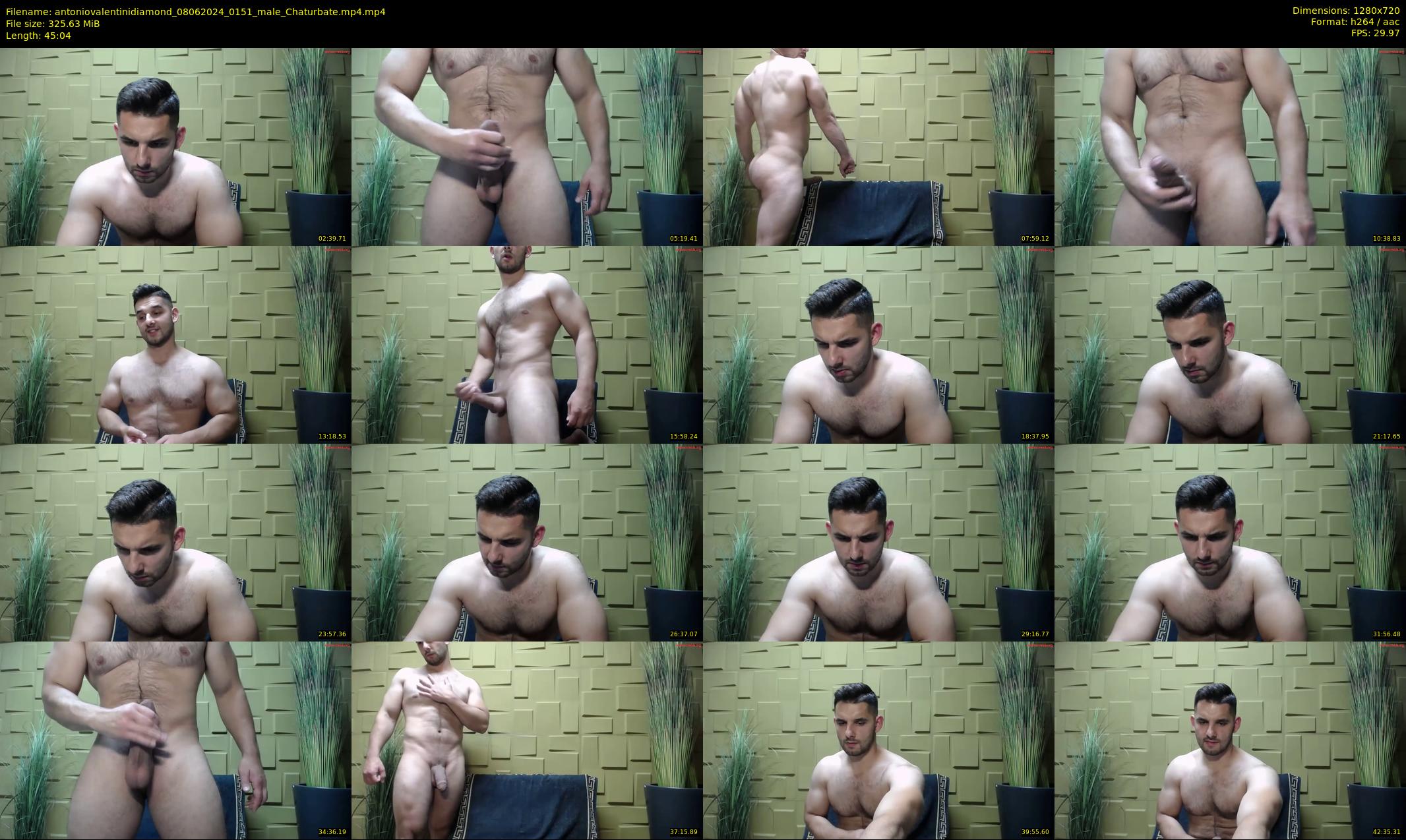 antoniovalentinidiamond — 46 minute Chaturbate male cam show recording, 720p, Jun 8, 2024