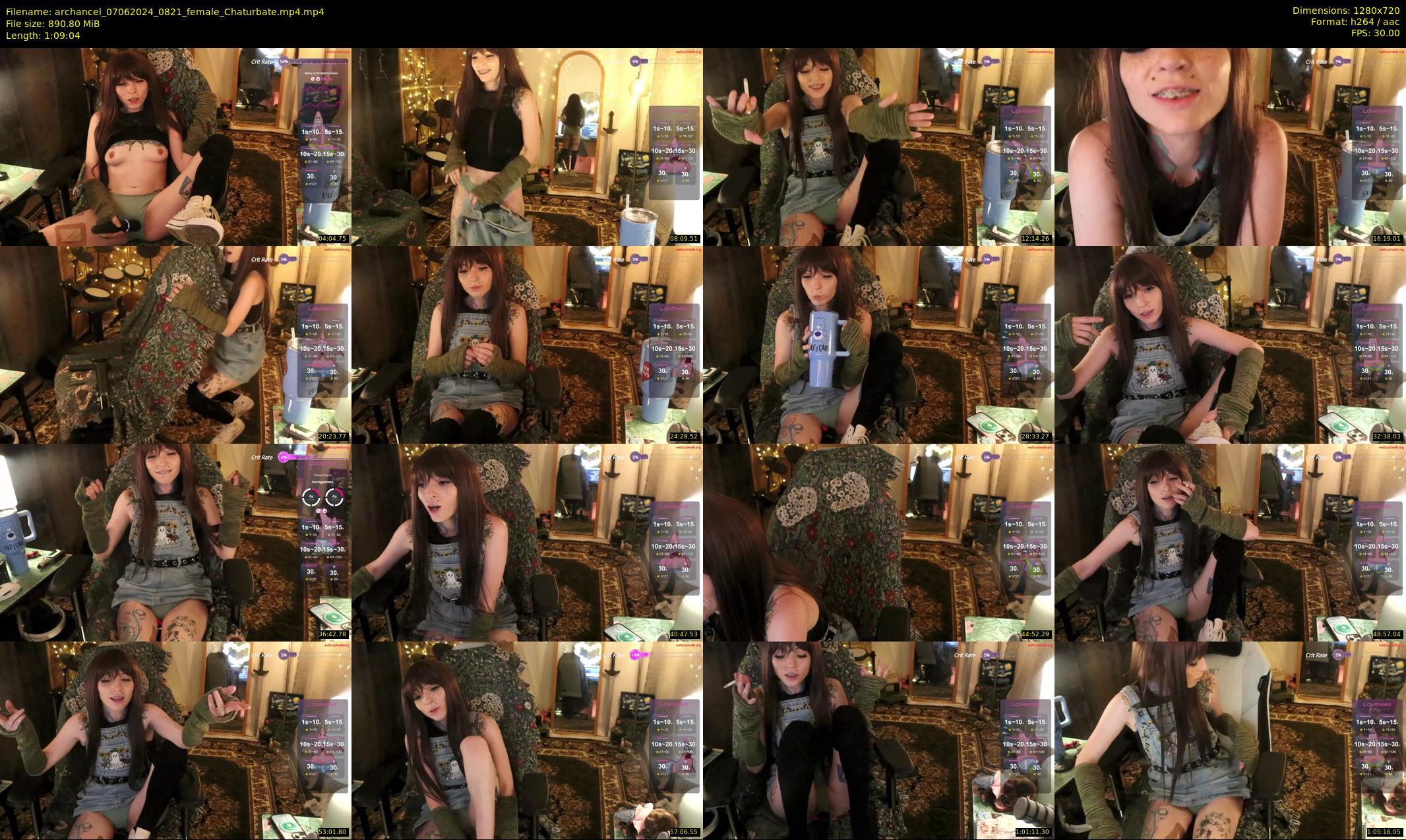 archancel — 70 minute Chaturbate female cam show recording, 720p, Jun 7, 2024
