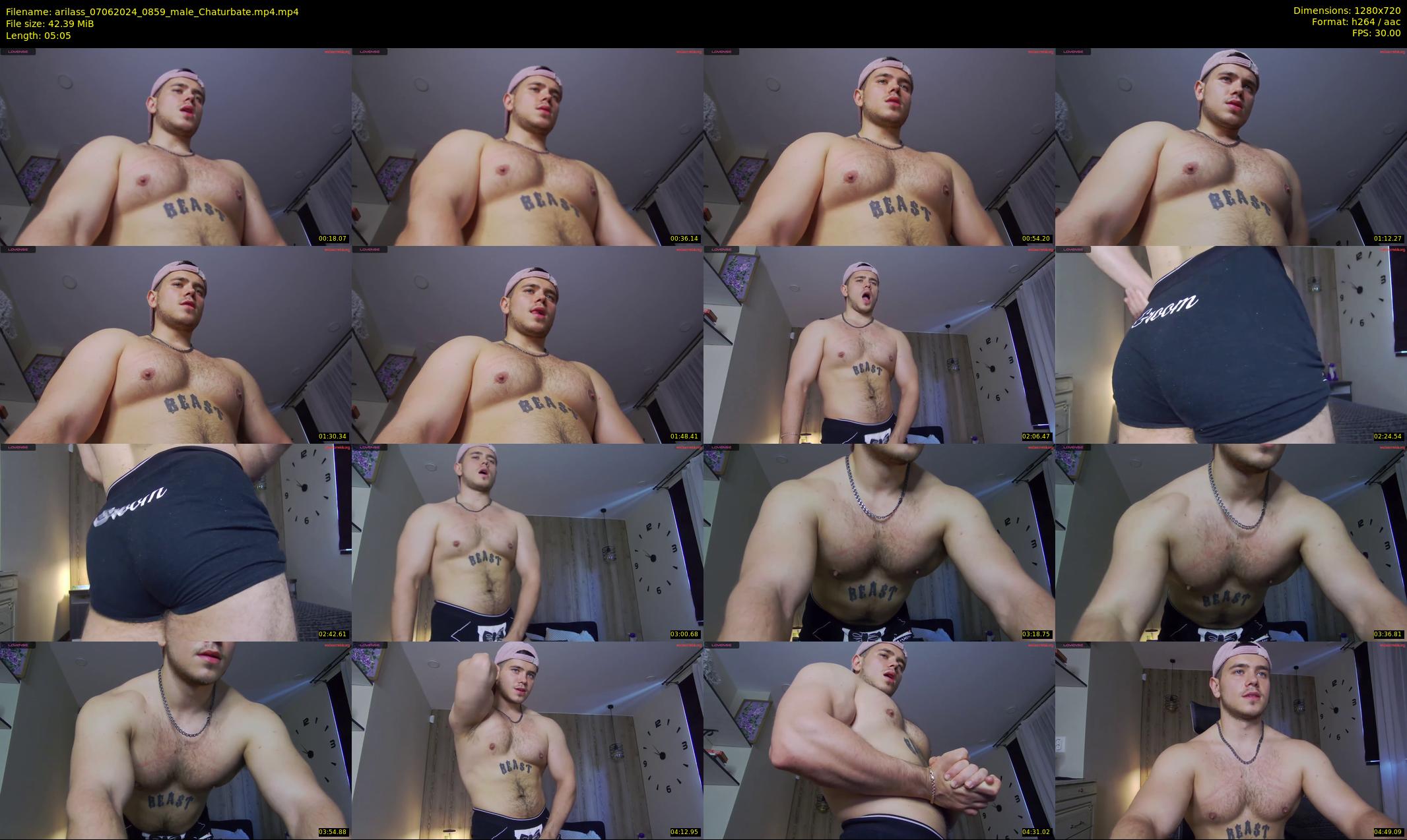 arilass — 6 minute Chaturbate male cam show recording, 720p, Jun 7, 2024
