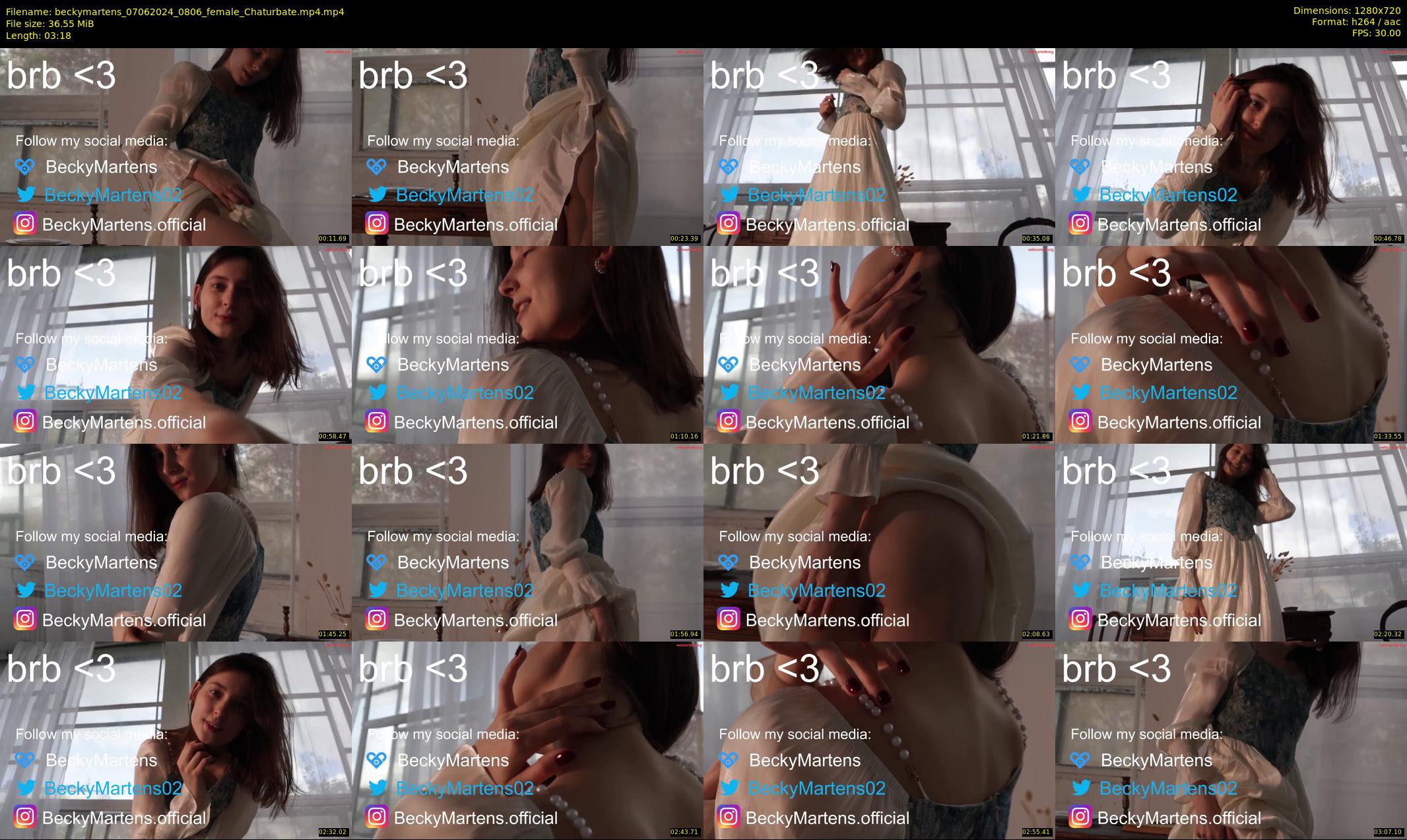 beckymartens — 4 minute Chaturbate female cam show recording, 720p, Jun 7, 2024