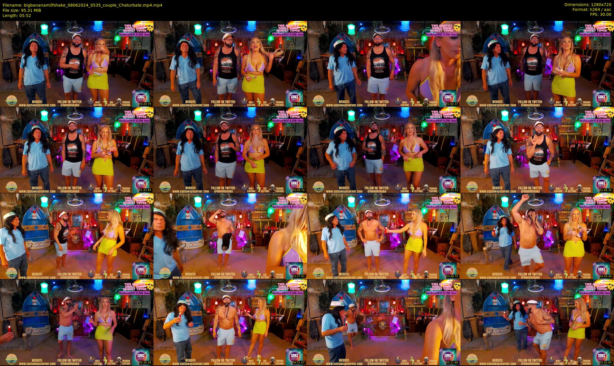 bigbananamilfshake — 6 minute Chaturbate couple cam show recording, 720p, Jun 8, 2024