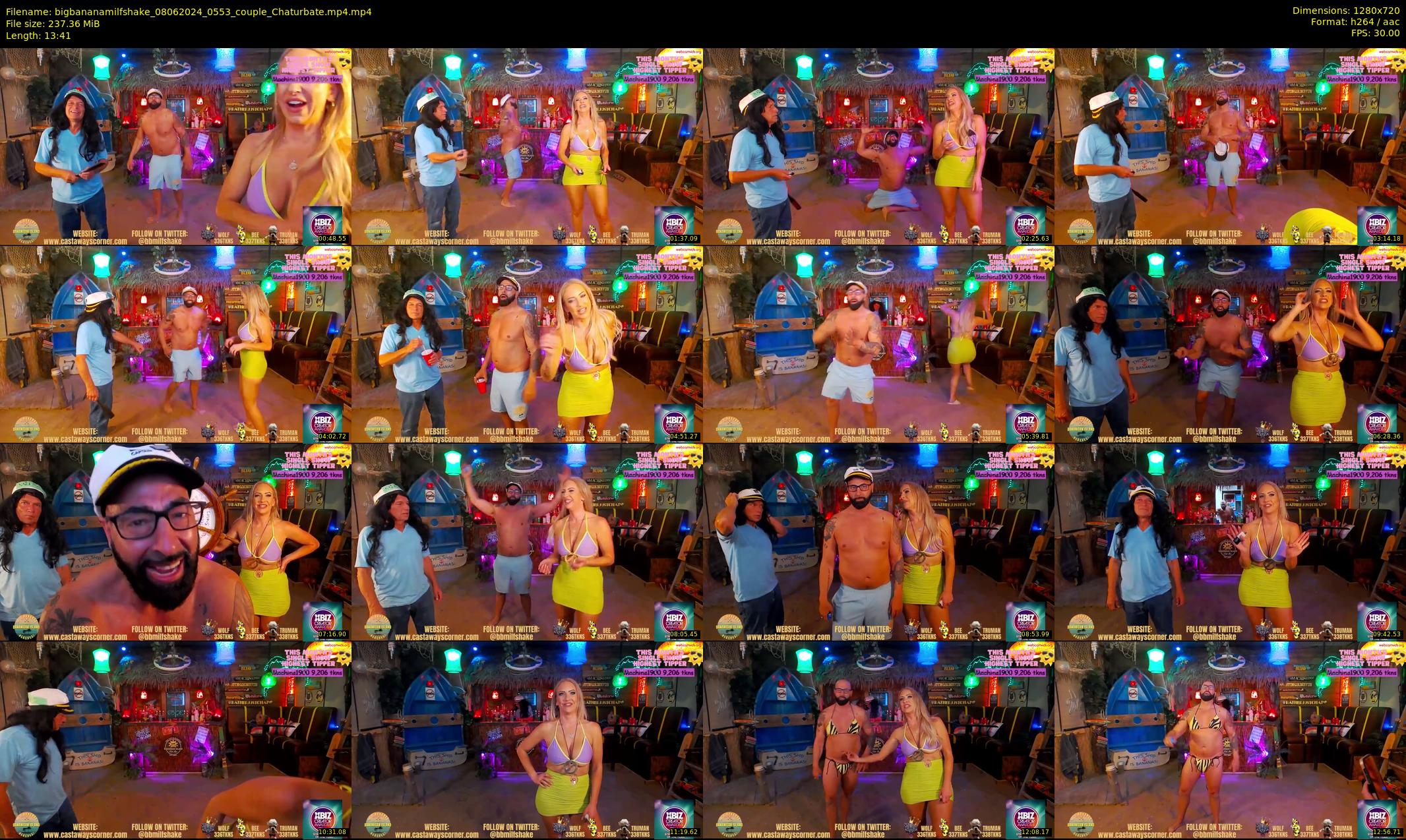 bigbananamilfshake — 14 minute Chaturbate couple cam show recording, 720p, Jun 8, 2024