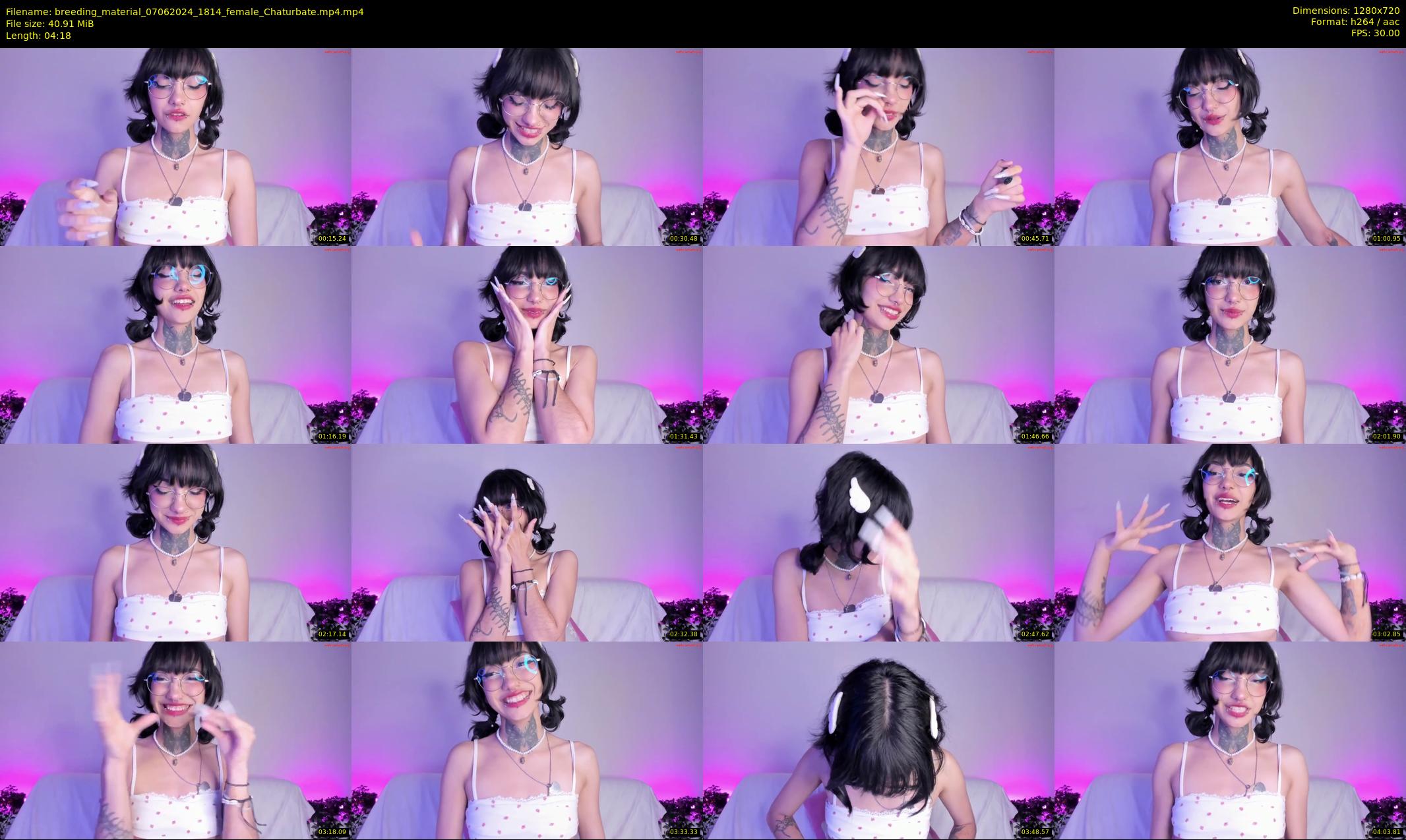 breeding_material — 5 minute Chaturbate female cam show recording, 720p, Jun 7, 2024