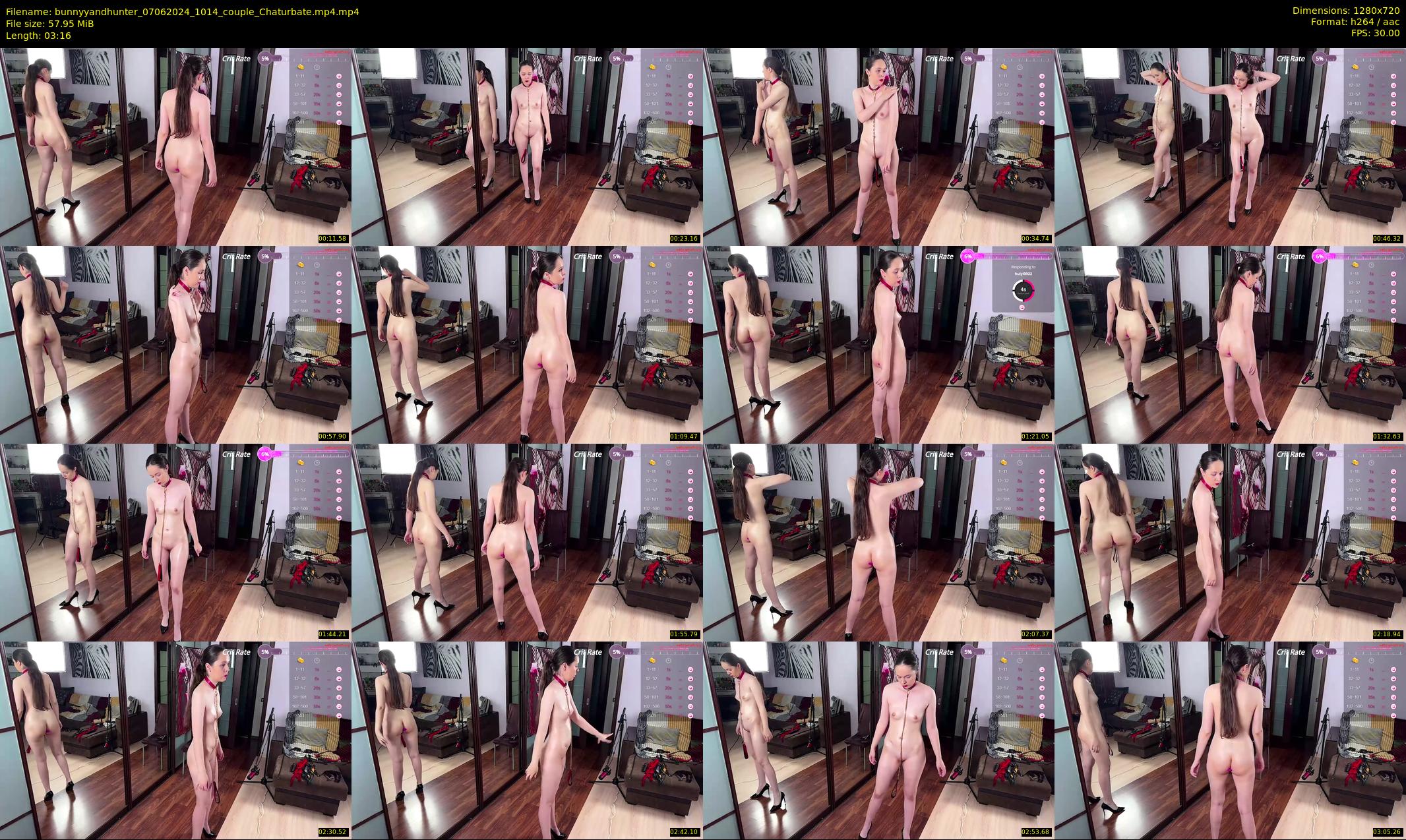 bunnyyandhunter — 4 minute Chaturbate couple cam show recording, 720p, Jun 7, 2024