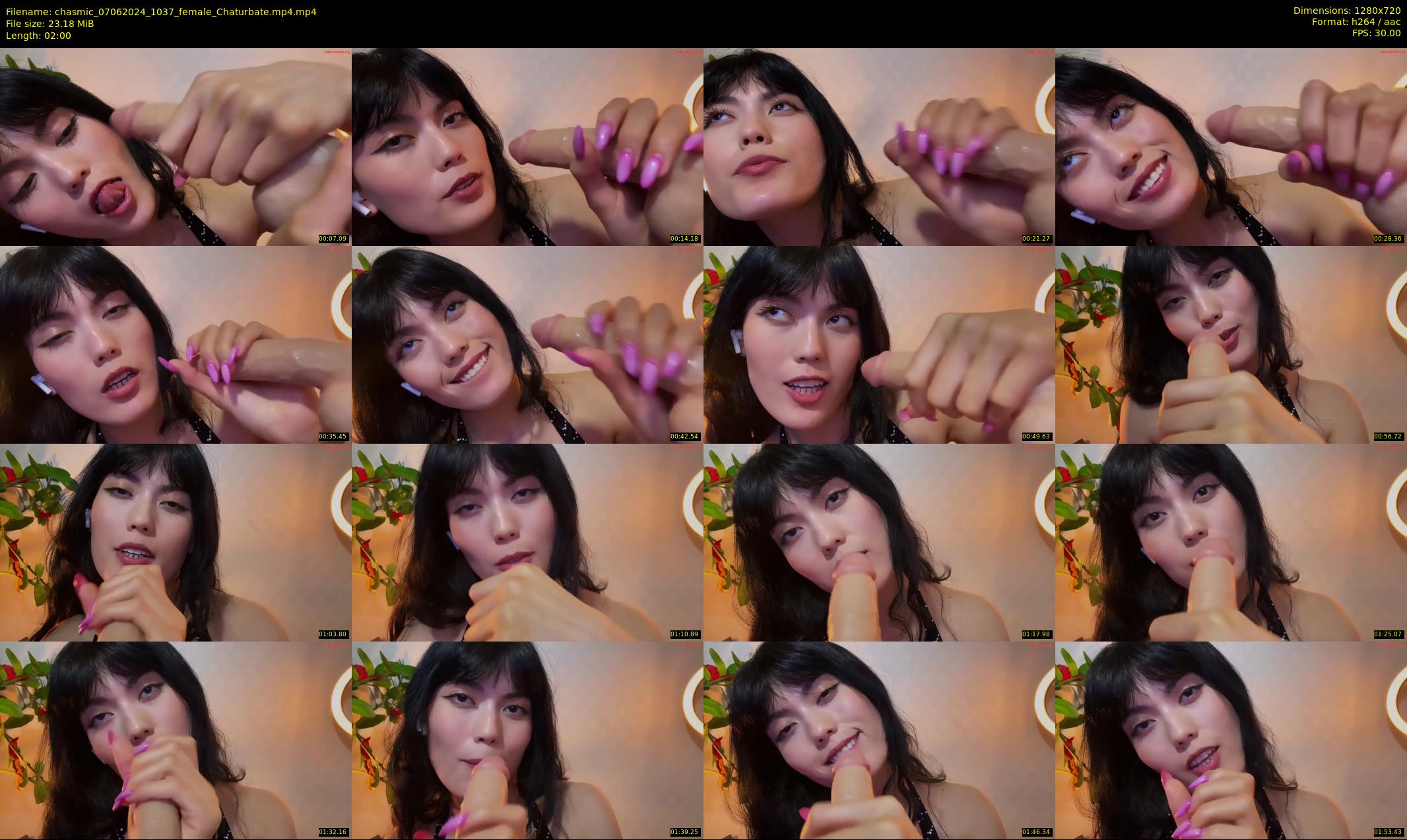 chasmic — 2 minute Chaturbate female cam show recording, 720p, Jun 7, 2024