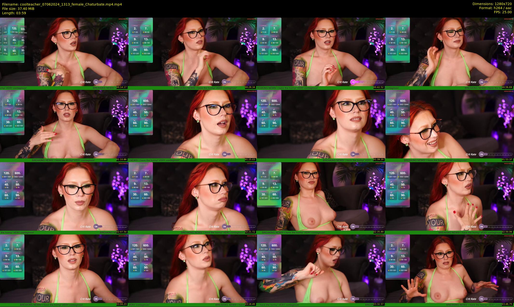 coolteacher — 4 minute Chaturbate female cam show recording, 720p, Jun 7, 2024