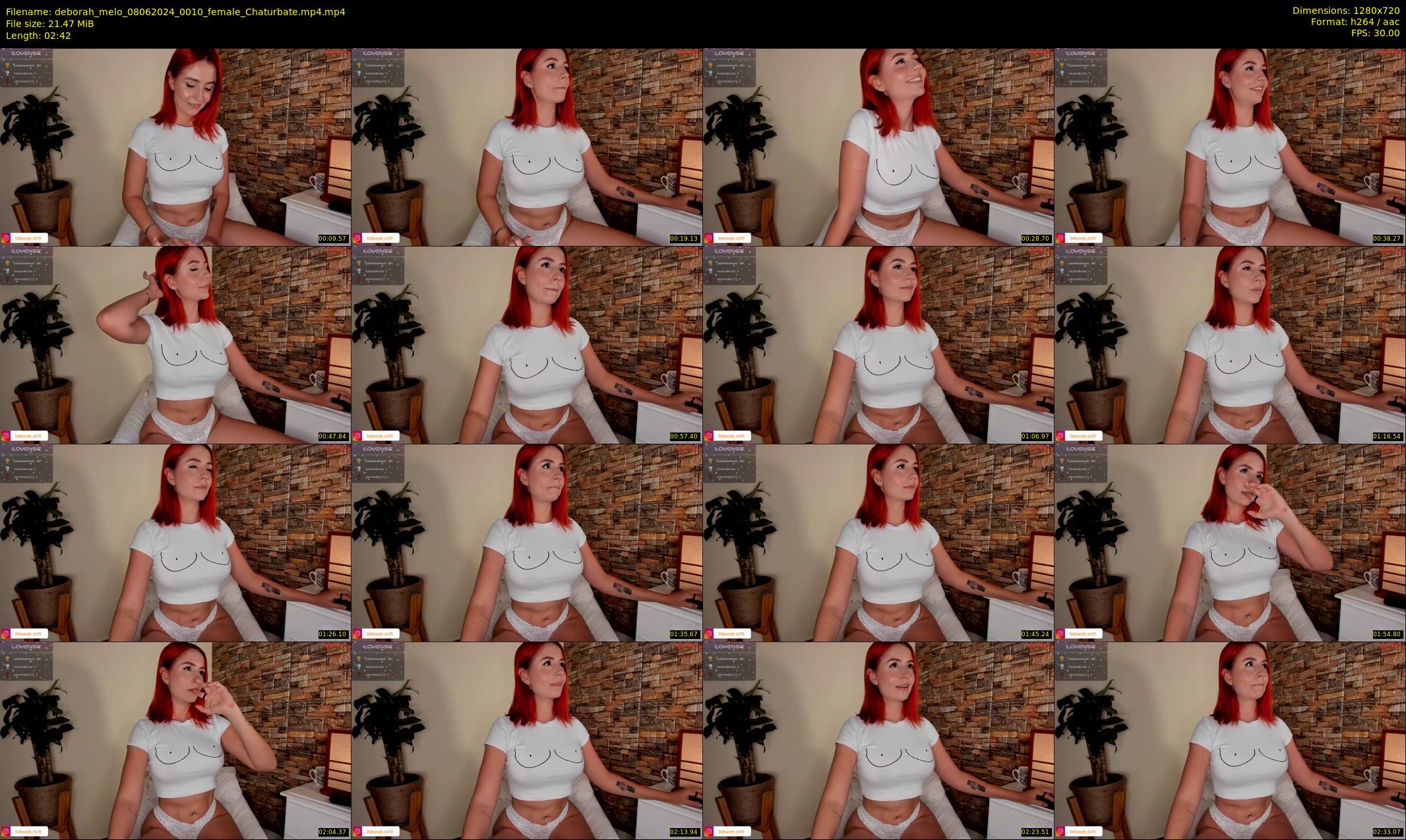 deborah_melo — 3 minute Chaturbate female cam show recording, 720p, Jun 8, 2024