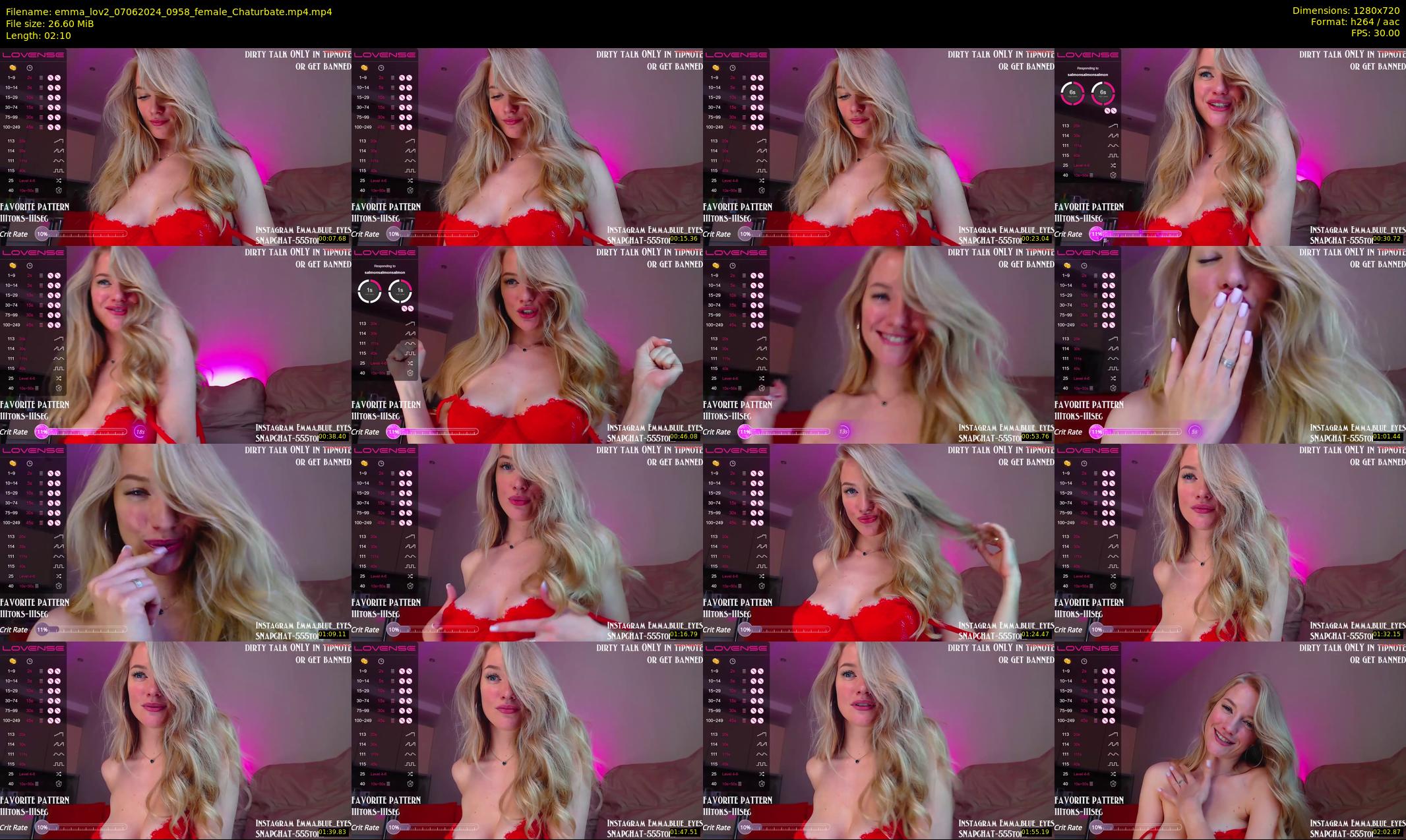 emma_lov2 — 3 minute Chaturbate female cam show recording, 720p, Jun 7, 2024