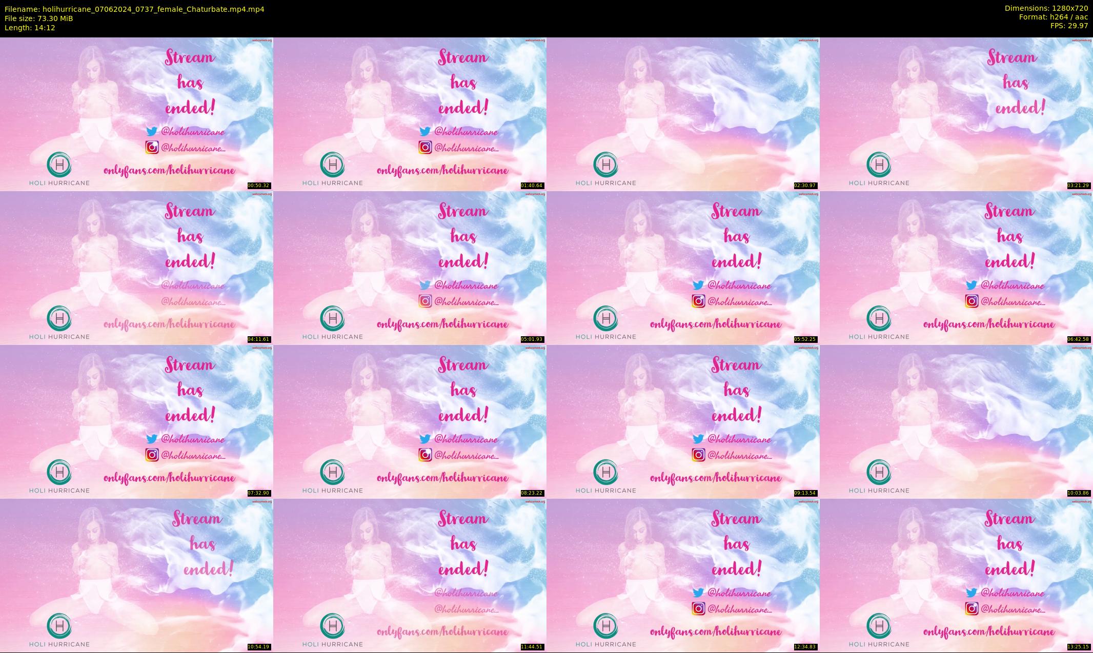 holihurricane — 15 minute Chaturbate female cam show recording, 720p, Jun 7, 2024