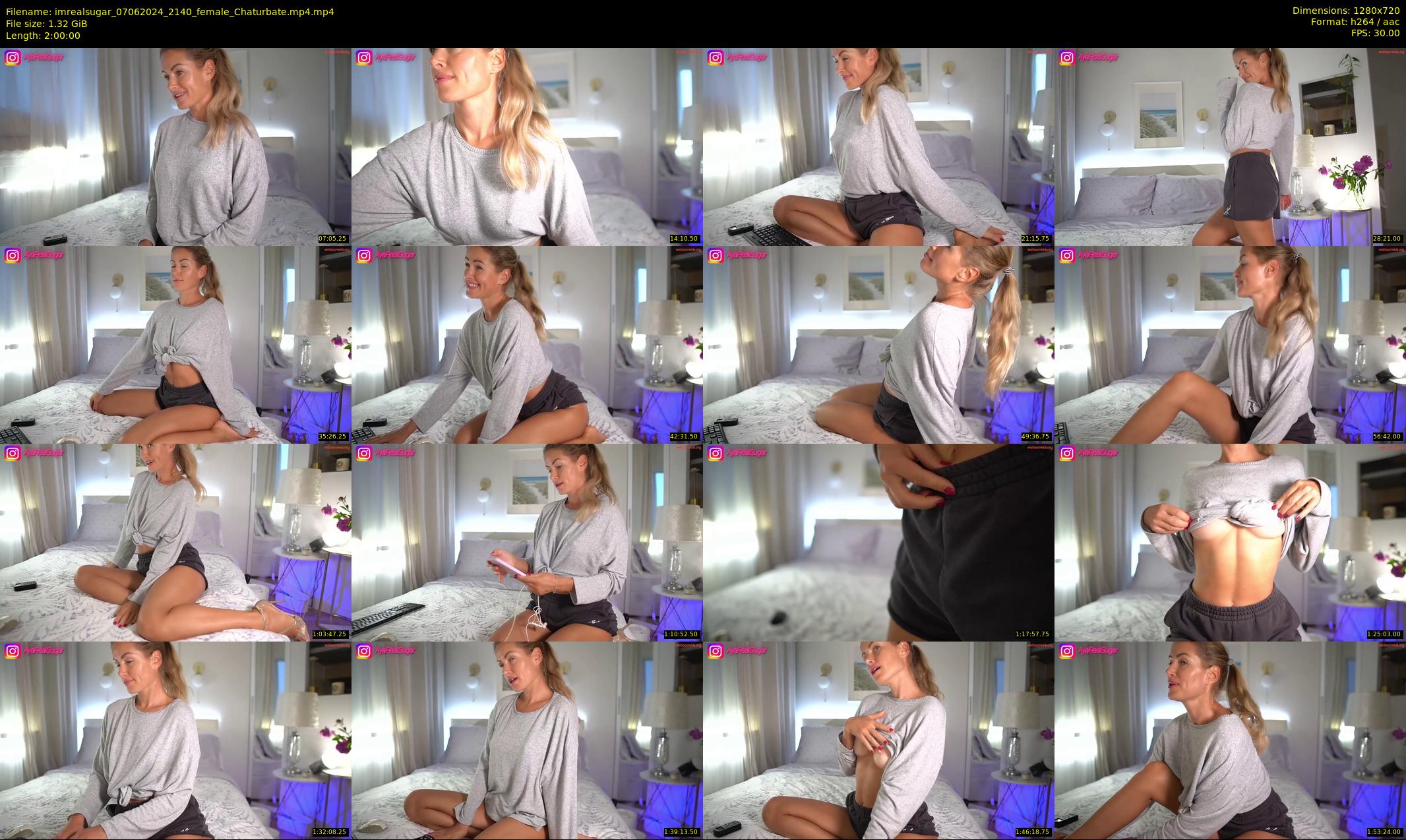 imrealsugar — 120 minute Chaturbate female cam show recording, 720p, Jun 7, 2024