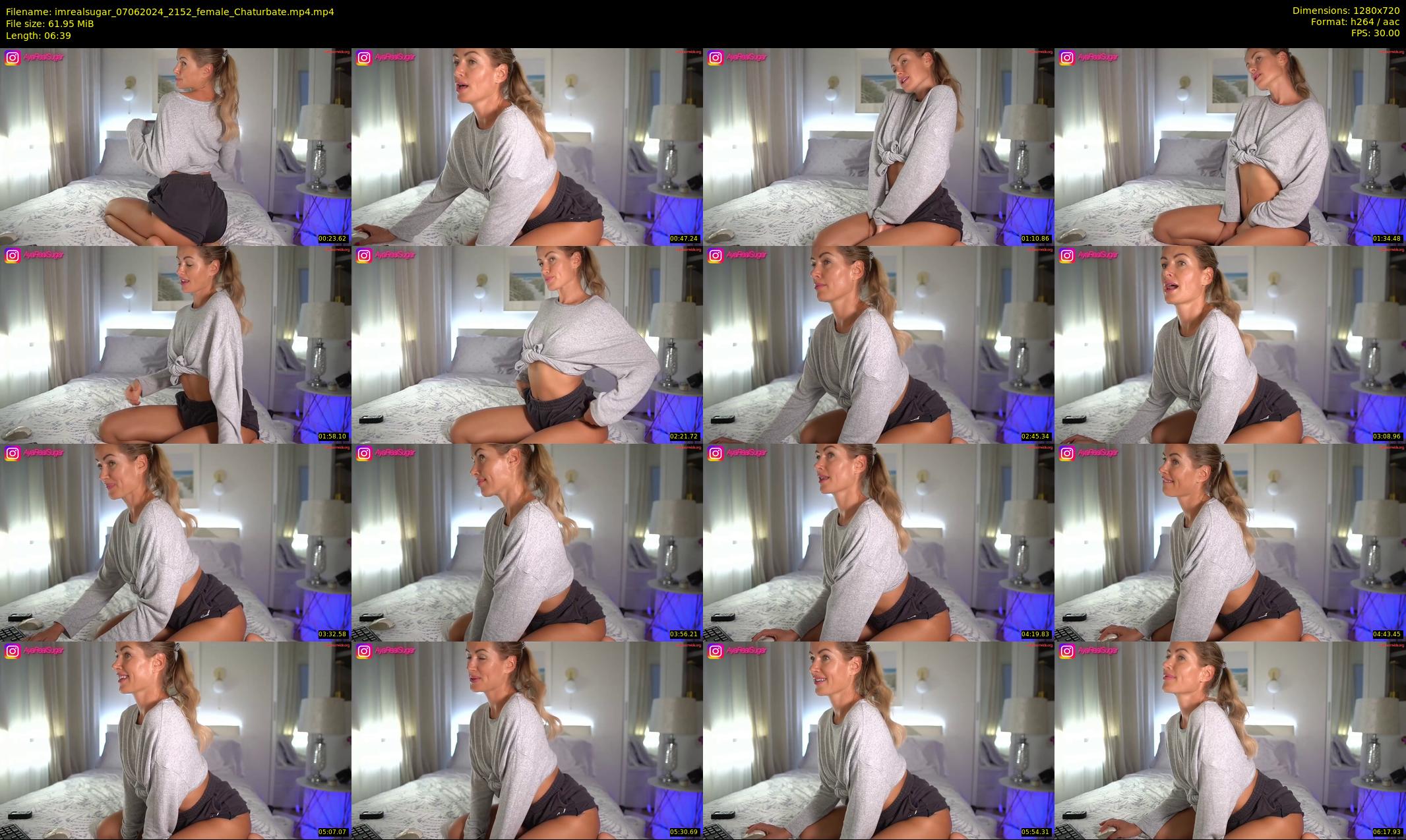 imrealsugar — 7 minute Chaturbate female cam show recording, 720p, Jun 7, 2024