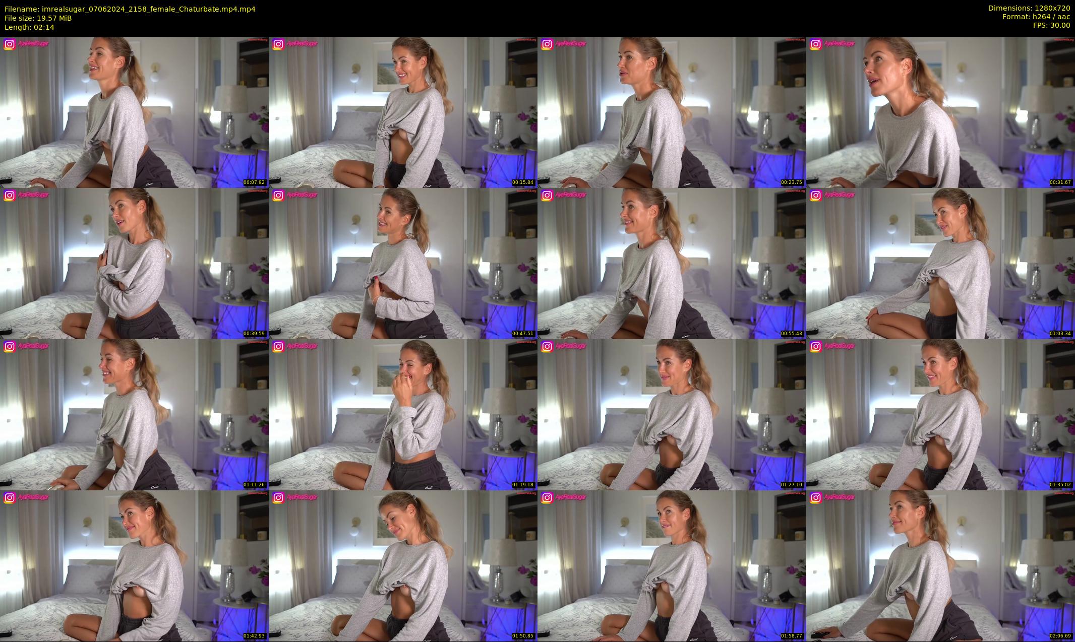 imrealsugar — 3 minute Chaturbate female cam show recording, 720p, Jun 7, 2024