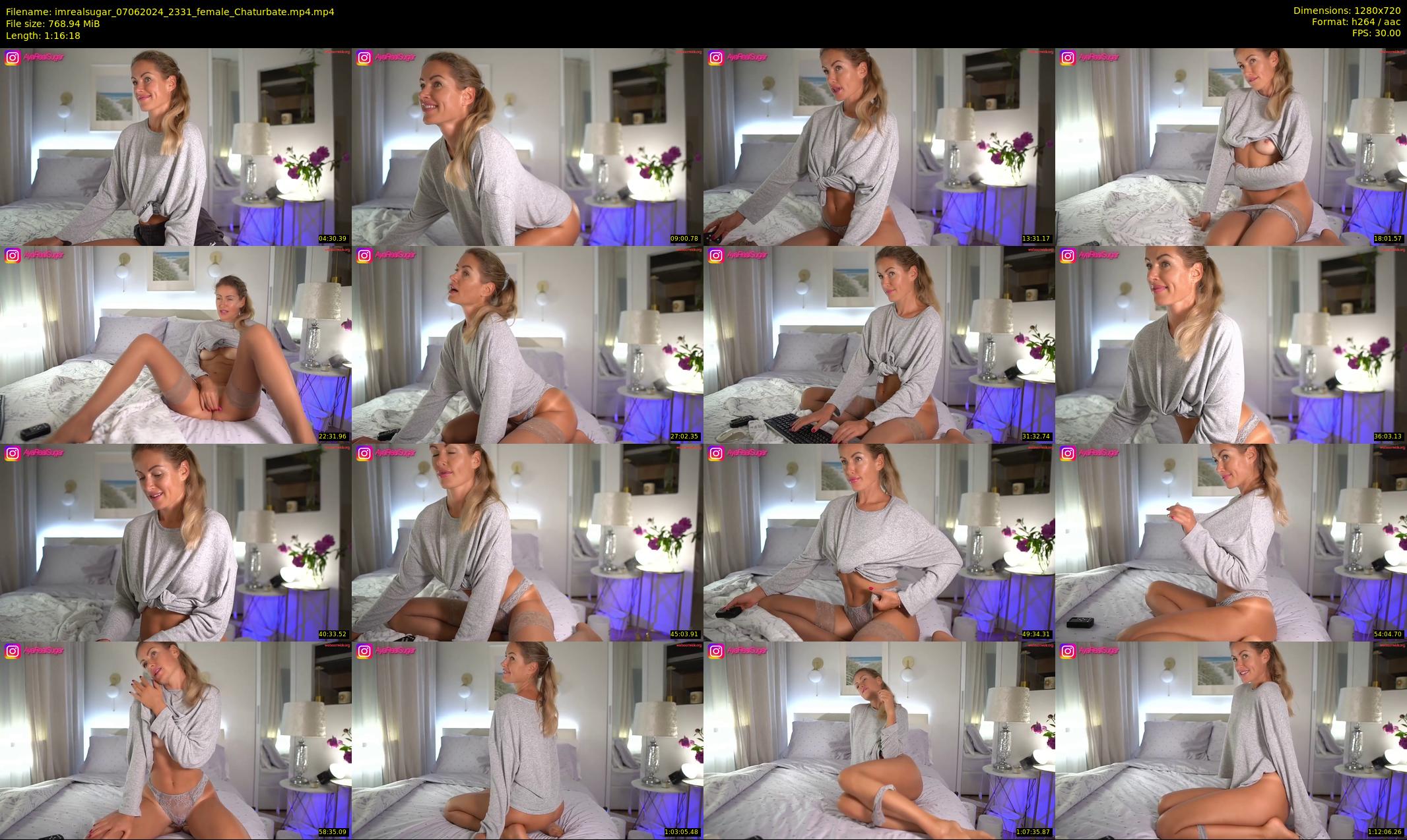 imrealsugar — 77 minute Chaturbate female cam show recording, 720p, Jun 7, 2024