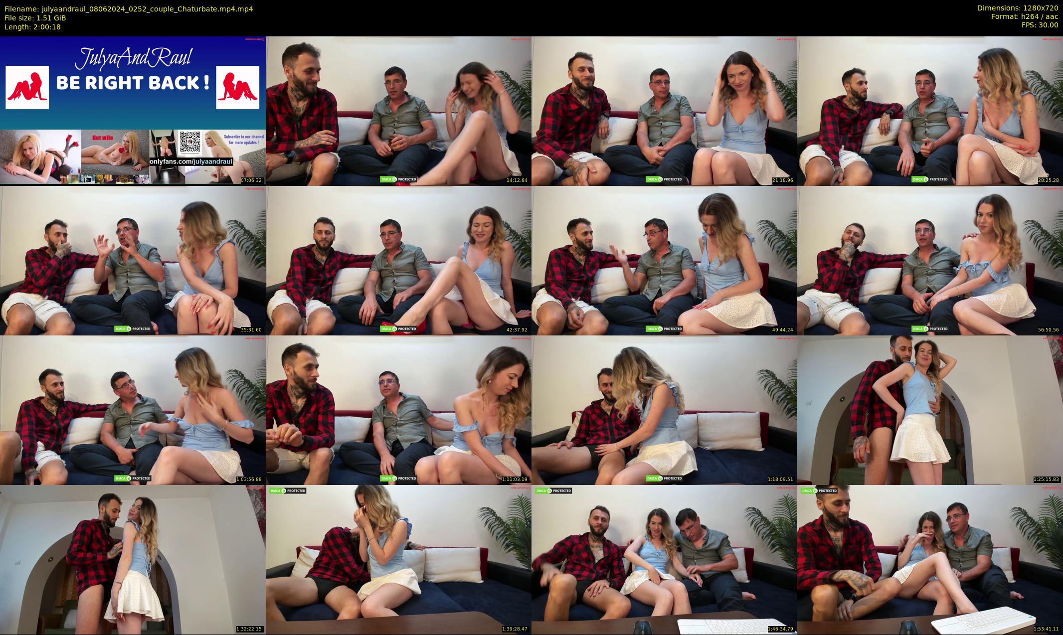 julyaandraul — 121 minute Chaturbate couple cam show recording, 720p, Jun 8, 2024