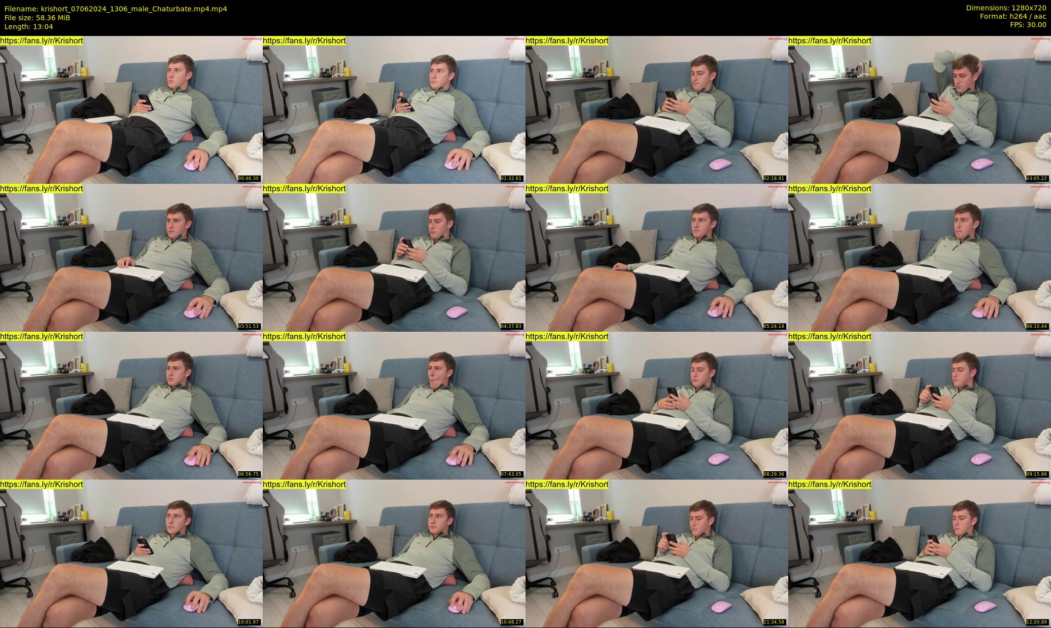 krishort — 14 minute Chaturbate male cam show recording, 720p, Jun 7, 2024
