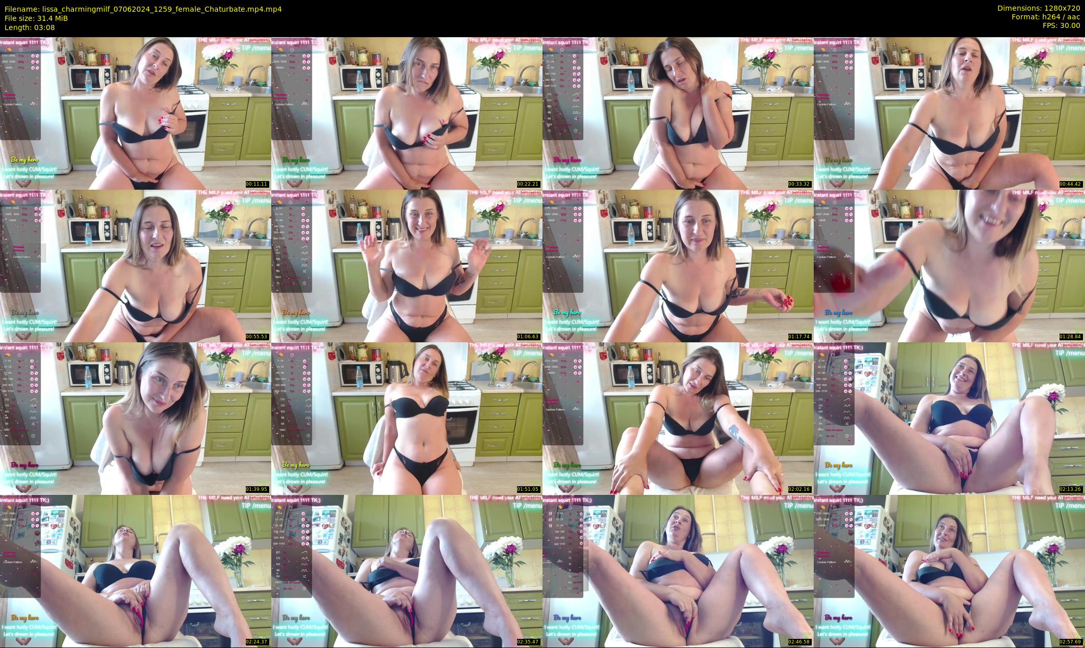 lissa_charmingmilf — 4 minute Chaturbate female cam show recording, 720p, Jun 7, 2024