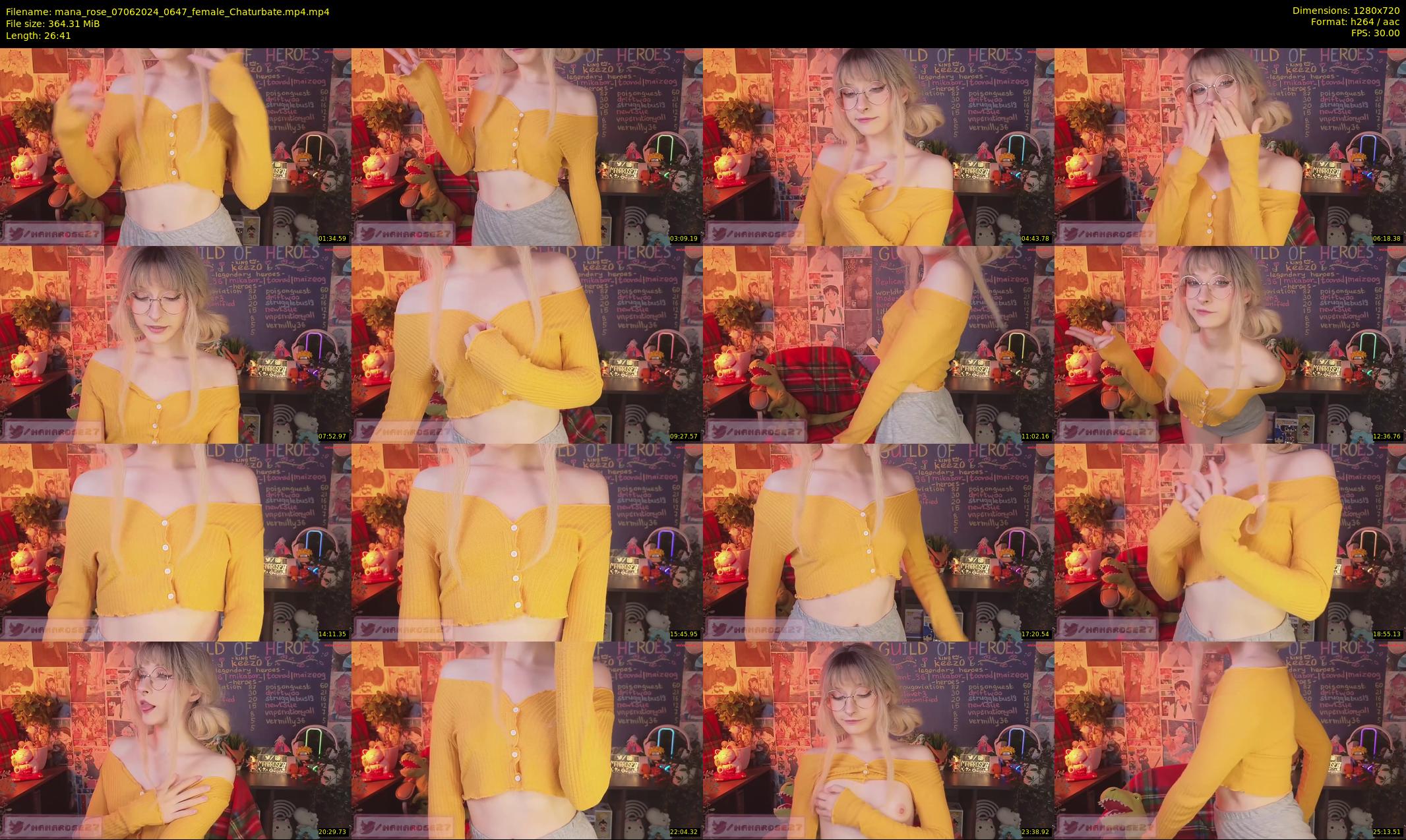 mana_rose — 27 minute Chaturbate female cam show recording, 720p, Jun 7, 2024