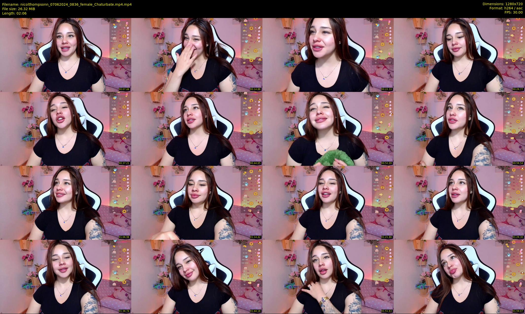 nicolthompsonn — 3 minute Chaturbate female cam show recording, 720p, Jun 7, 2024