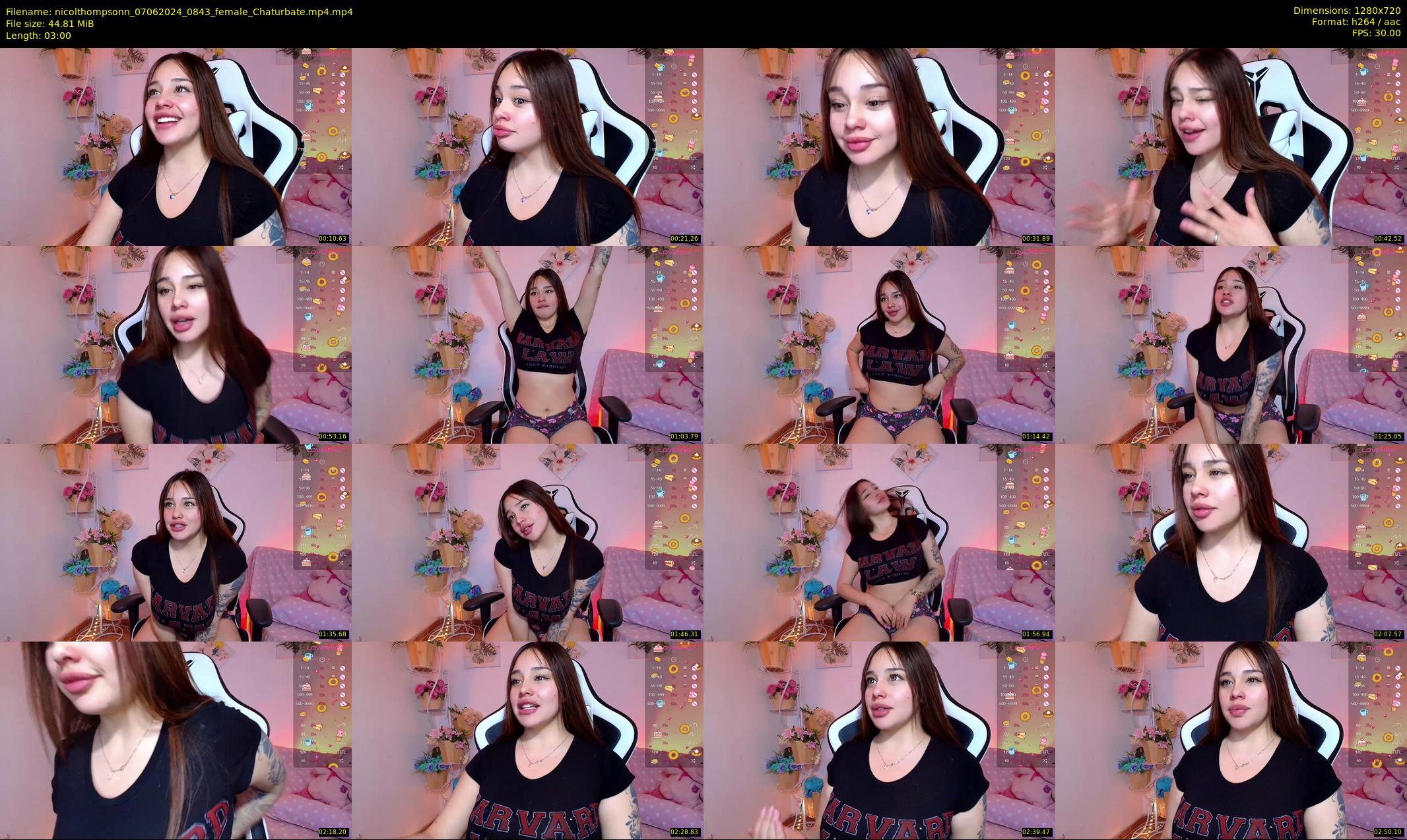 nicolthompsonn — 3 minute Chaturbate female cam show recording, 720p, Jun 7, 2024