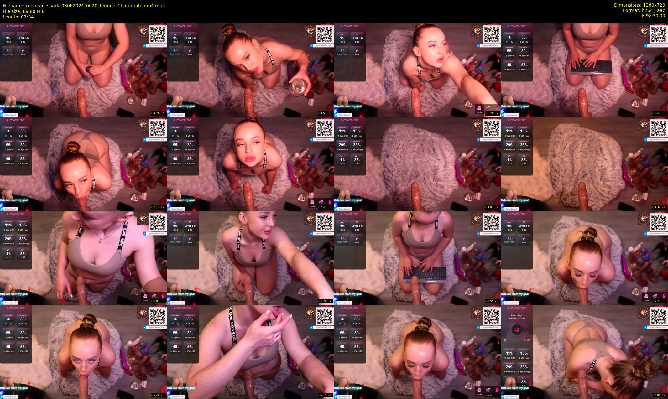 redhead_shark — 8 minute Chaturbate female cam show recording, 720p, Jun 8, 2024
