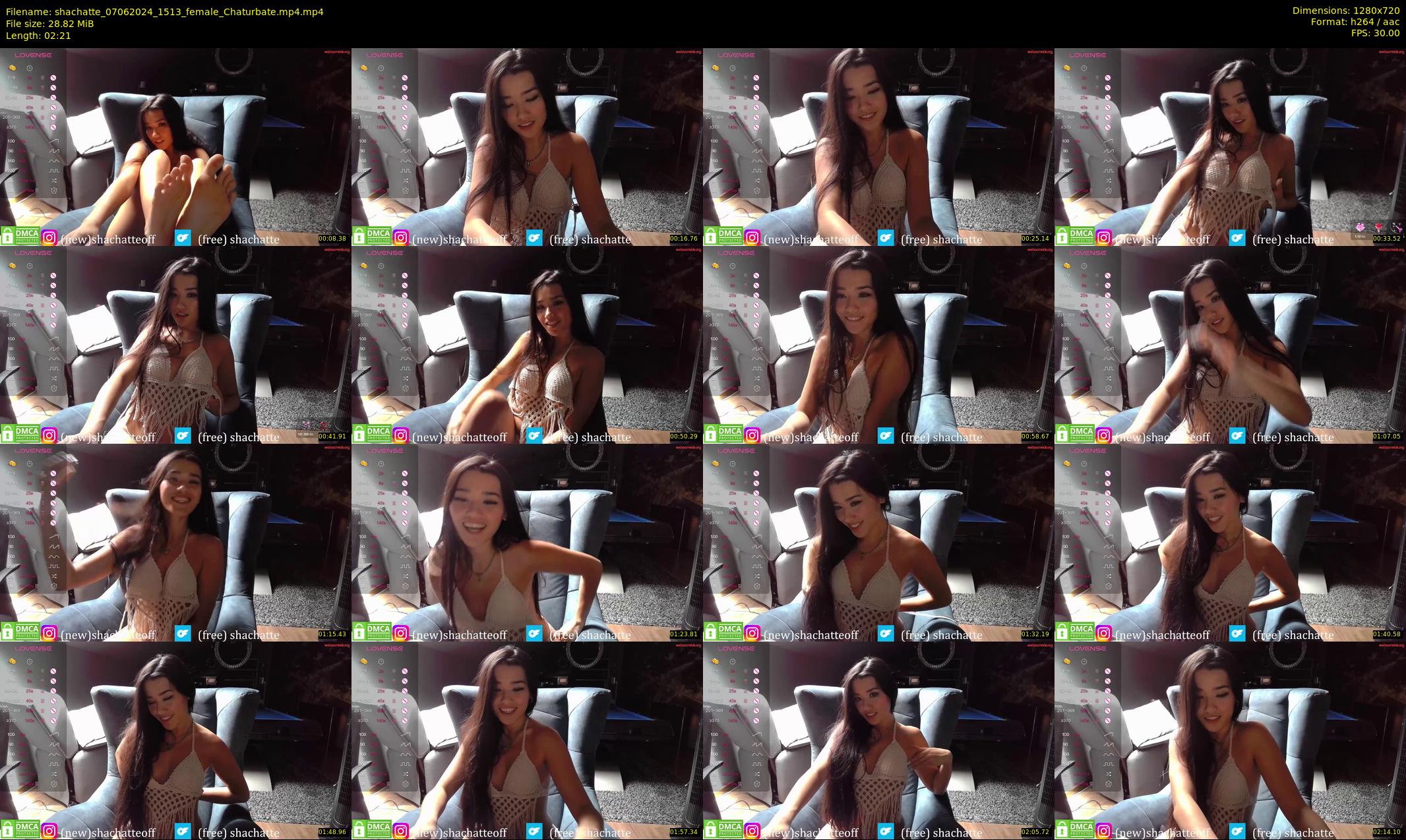 shachatte — 3 minute Chaturbate couple cam show recording, 720p, Jun 7, 2024