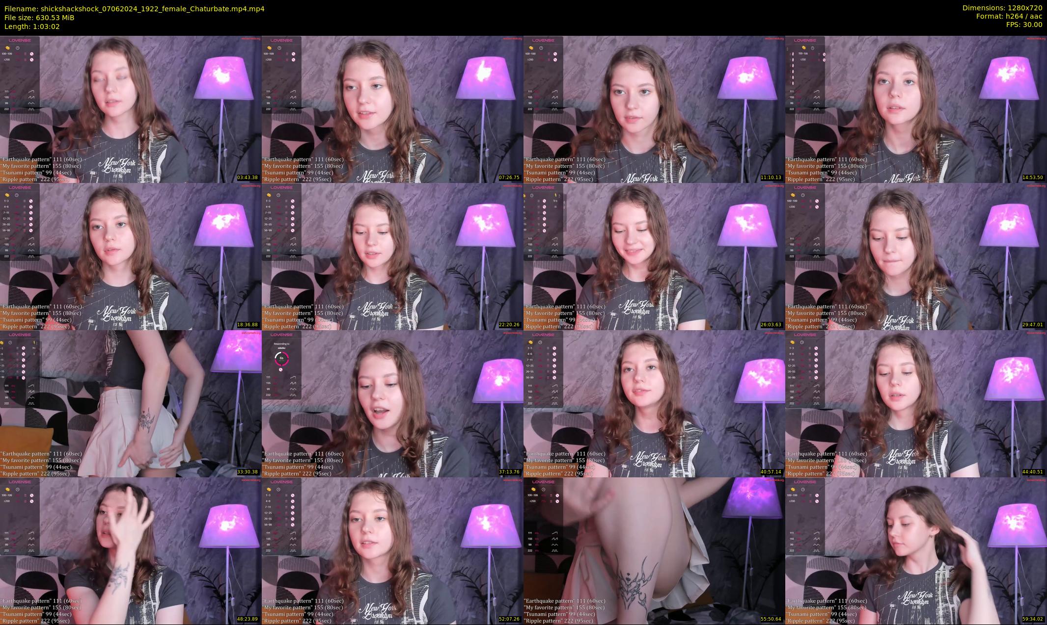 shickshackshock — 64 minute Chaturbate female cam show recording, 720p, Jun 7, 2024