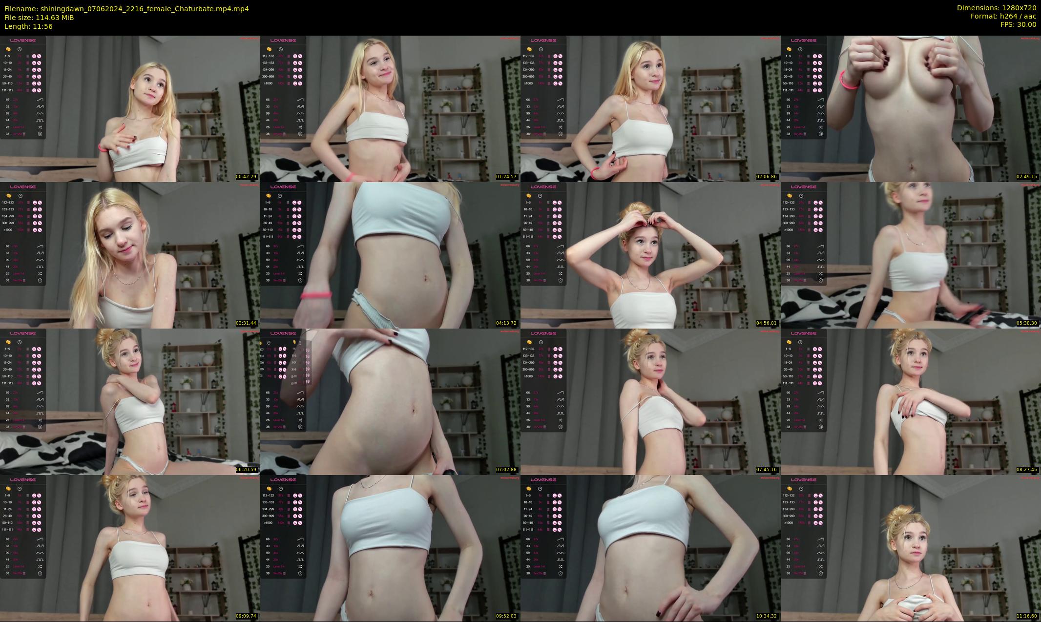 shiningdawn — 12 minute Chaturbate female cam show recording, 720p, Jun 7, 2024