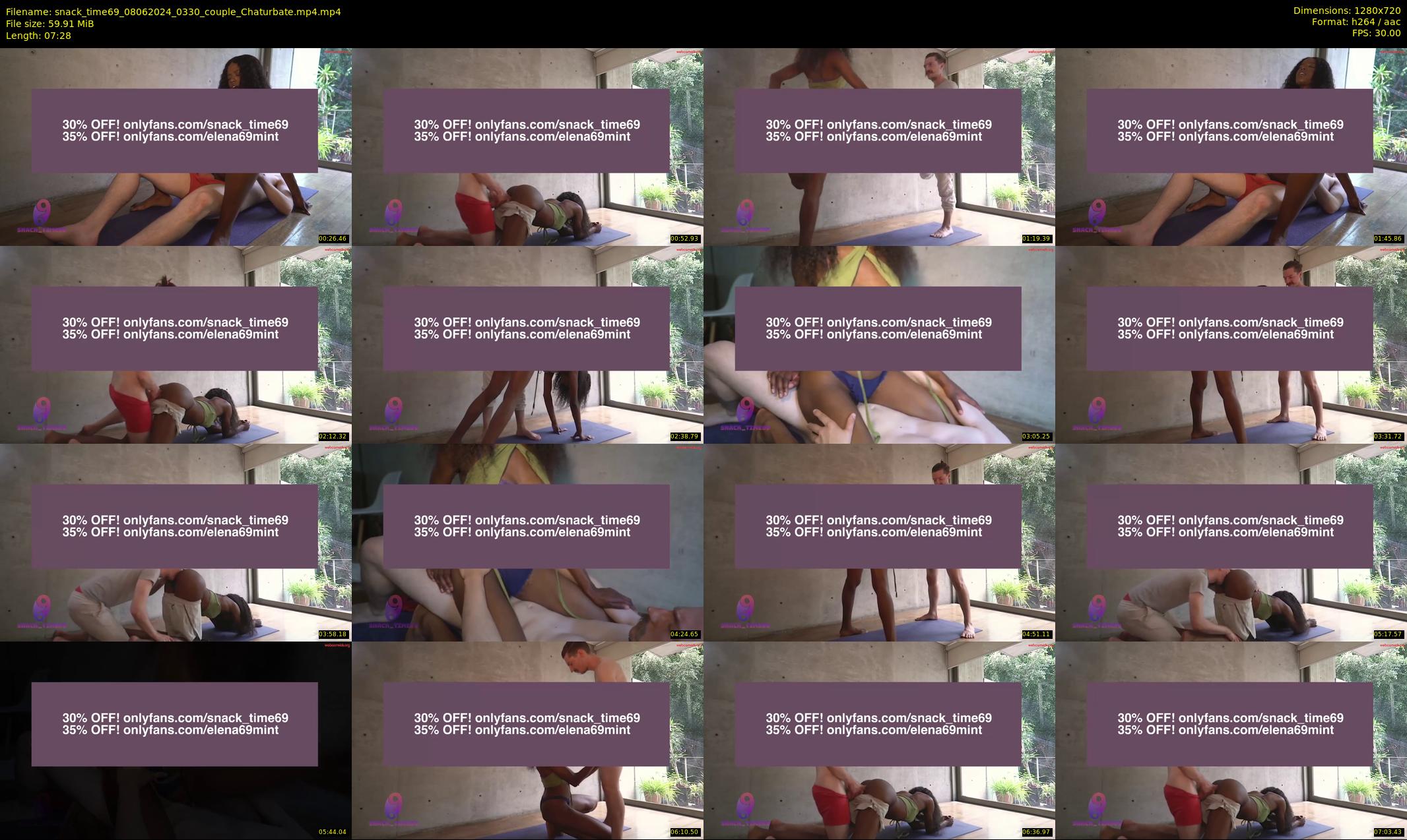 snack_time69 — 8 minute Chaturbate couple cam show recording, 720p, Jun 8, 2024