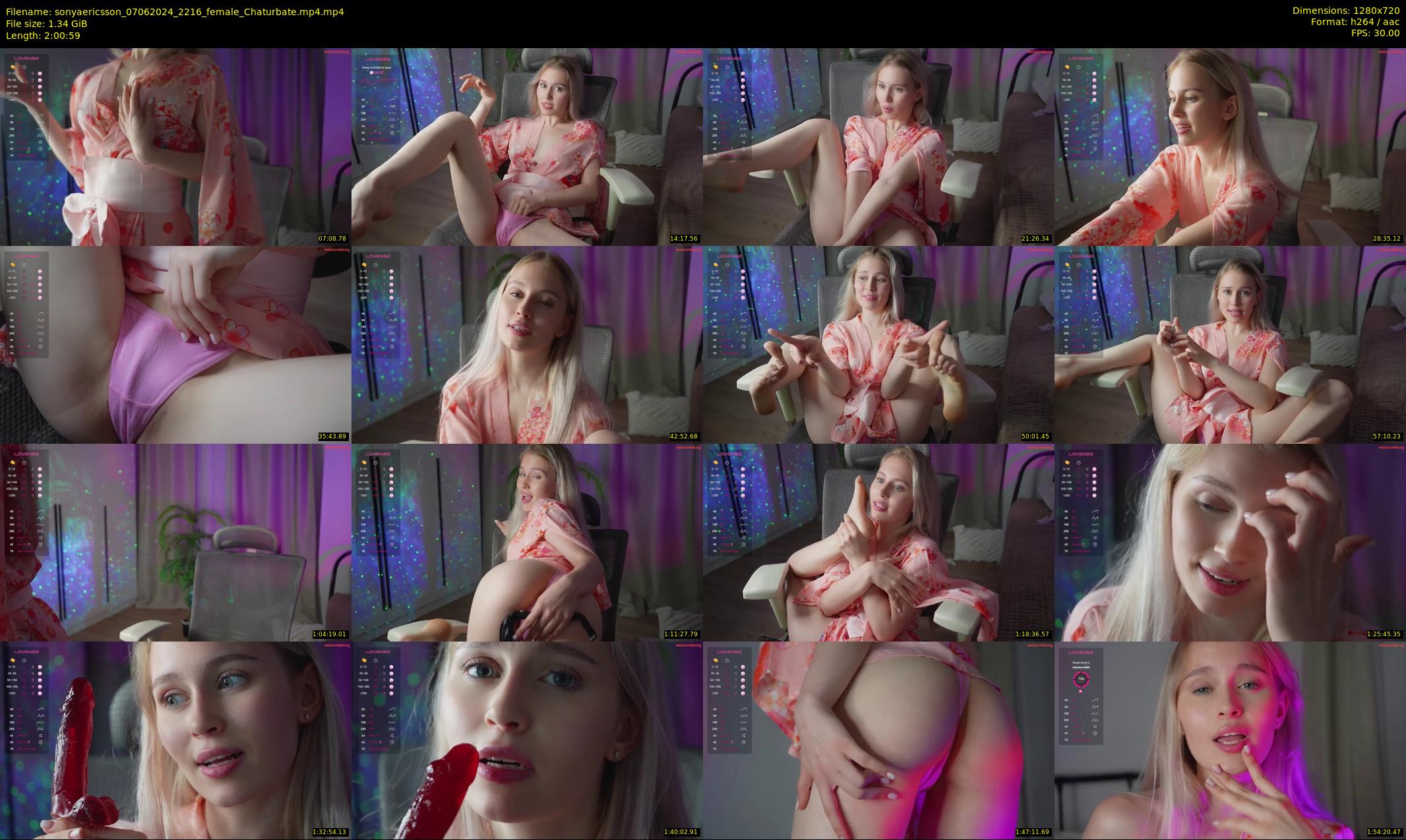 sonyaericsson — 121 minute Chaturbate female cam show recording, 720p, Jun 7, 2024
