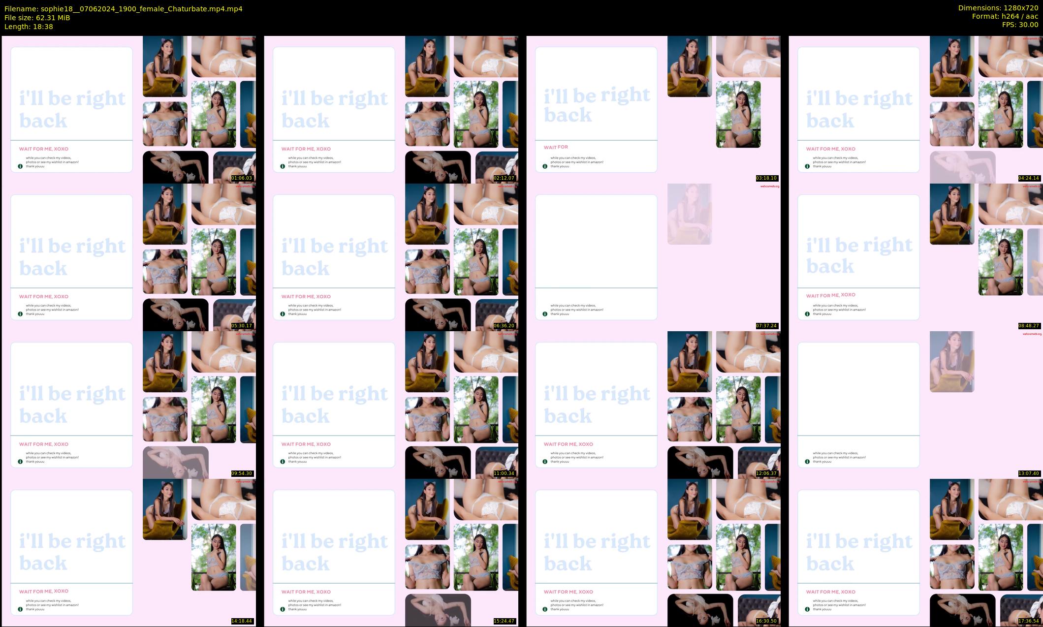 sophie18_ — 19 minute Chaturbate female cam show recording, 720p, Jun 7, 2024